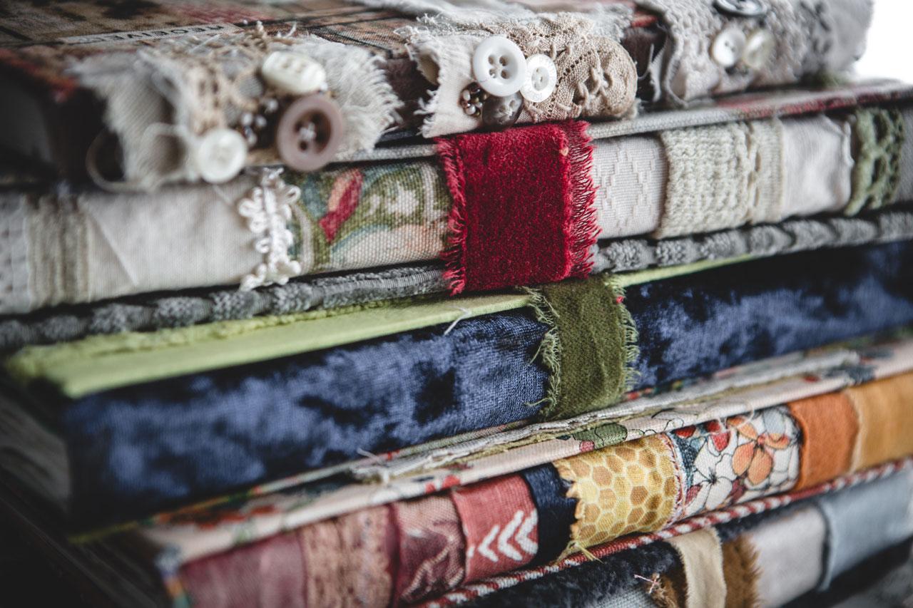 Fabric Snippet Rolls and Clusters: Enhancing Your Art Journal Covers - image 2 - student project