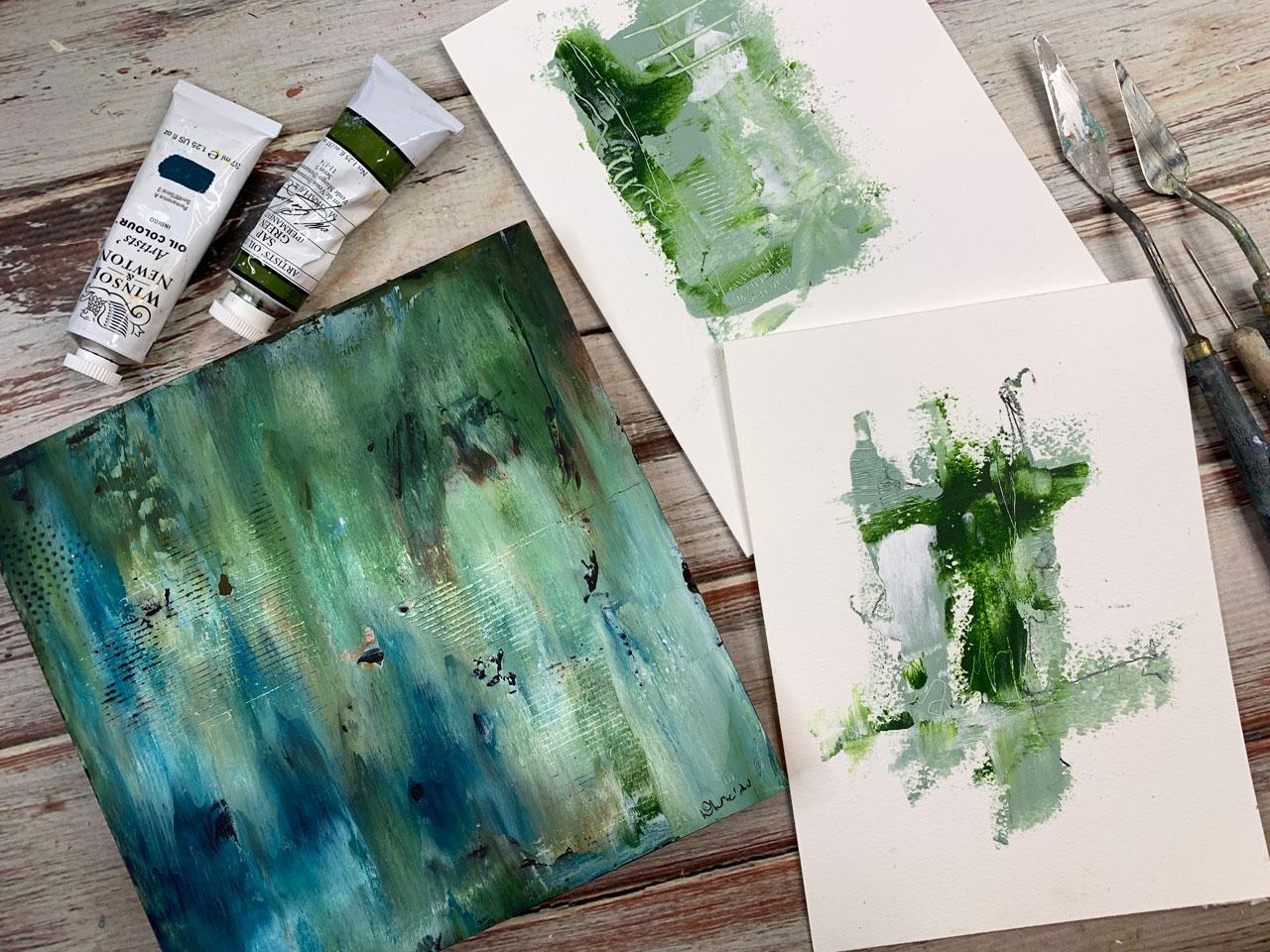 Intro to Cold Wax And Oil Paint Abstracts - image 1 - student project