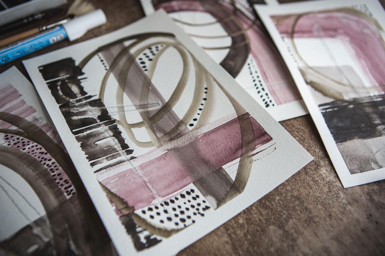 Intuitive Painting: Creating Abstracts with E-Sumi Ink Watercolors - image 2 - student project