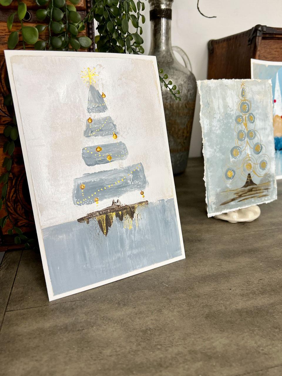 Whimsical Art for a Joyful Holiday: A Christmas Tree Mixed Media Art Class - image 2 - student project