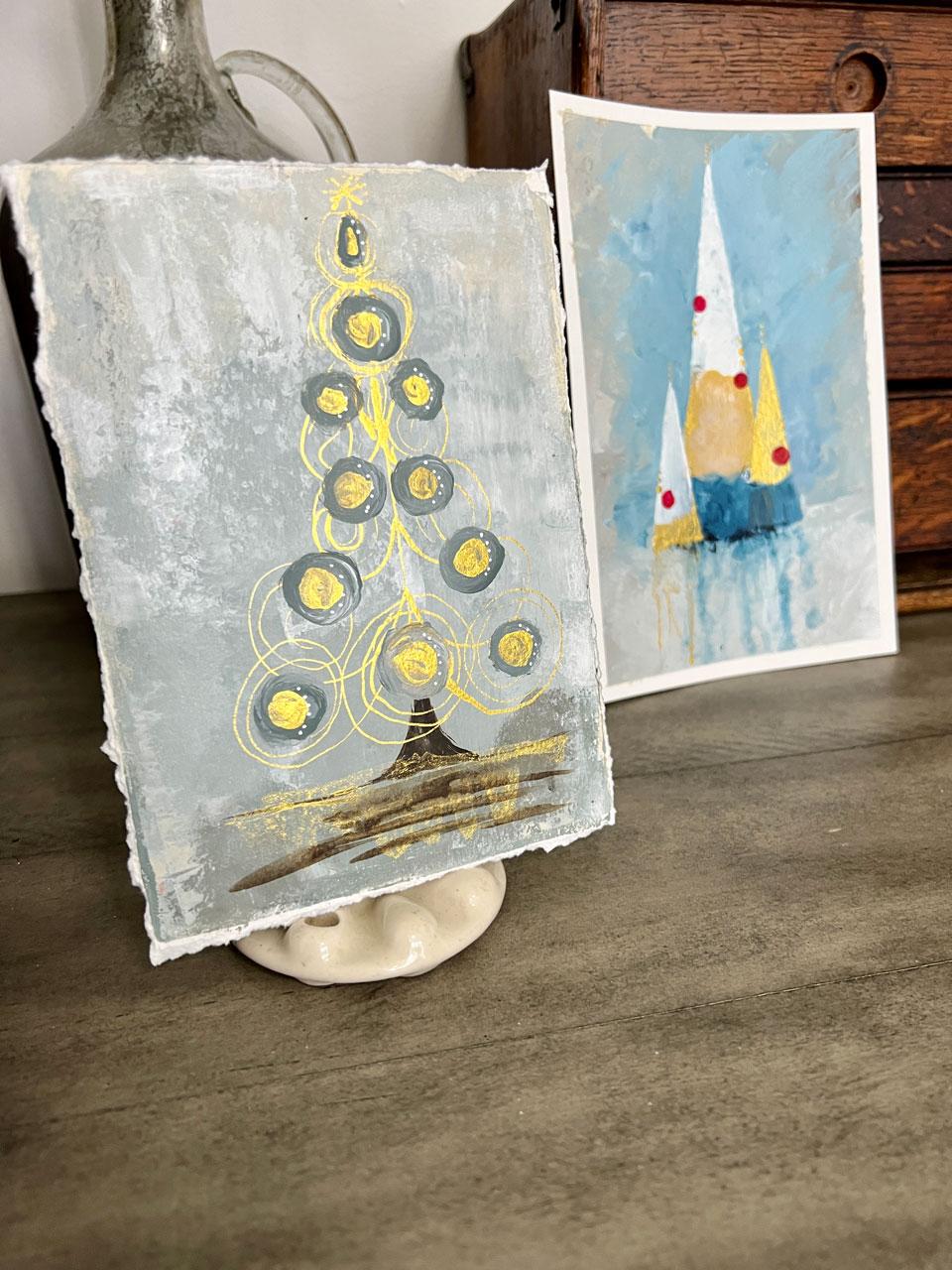 Whimsical Art for a Joyful Holiday: A Christmas Tree Mixed Media Art Class - image 1 - student project