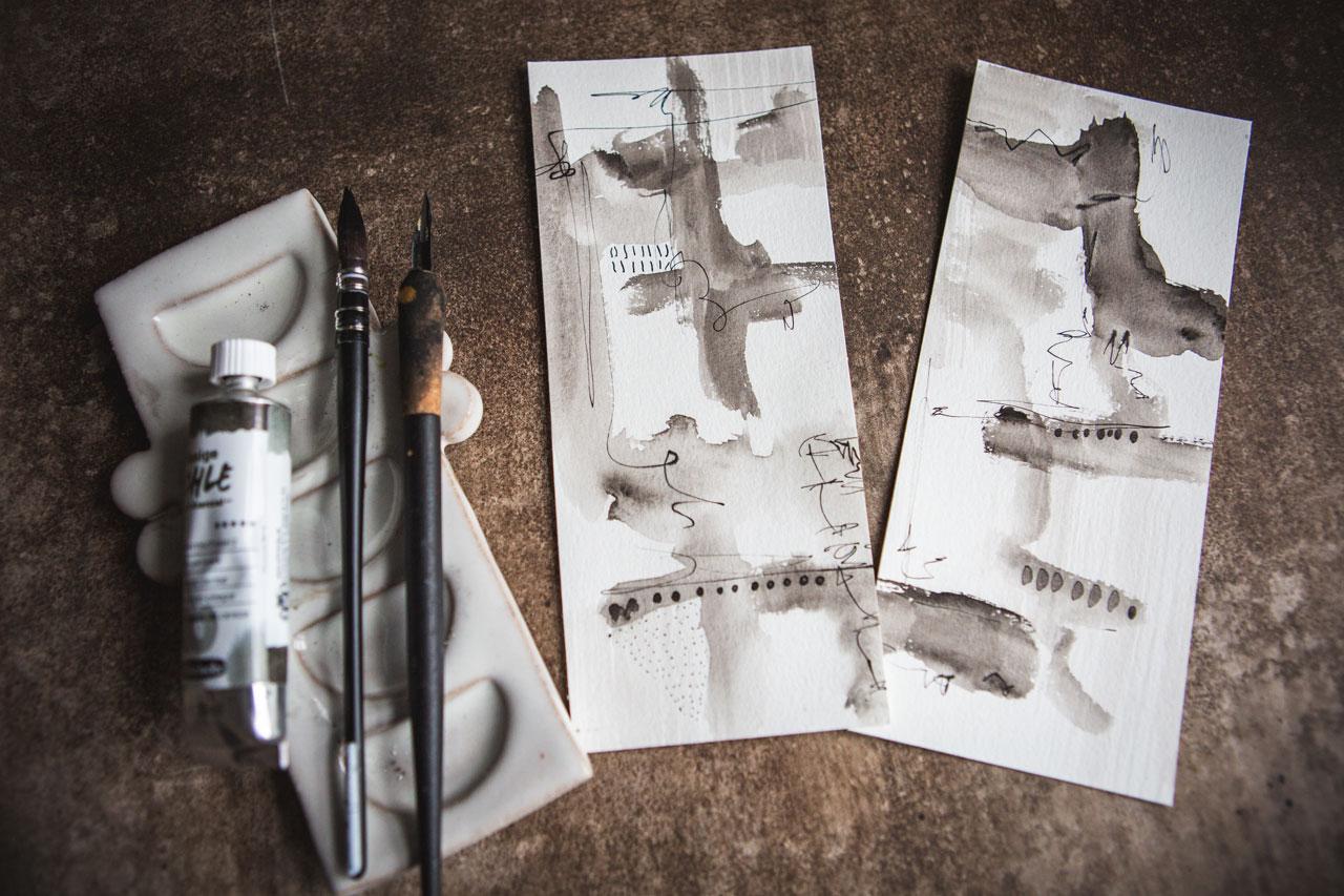Intuitive Painting: Creating Abstracts In Liquid Charcoal & India Ink - image 1 - student project
