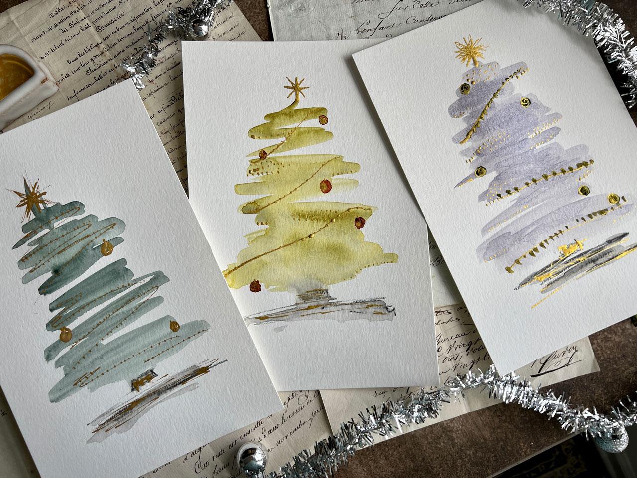 Whimsical Art for a Joyful Holiday: A Christmas Tree Mixed Media Art Class - image 4 - student project