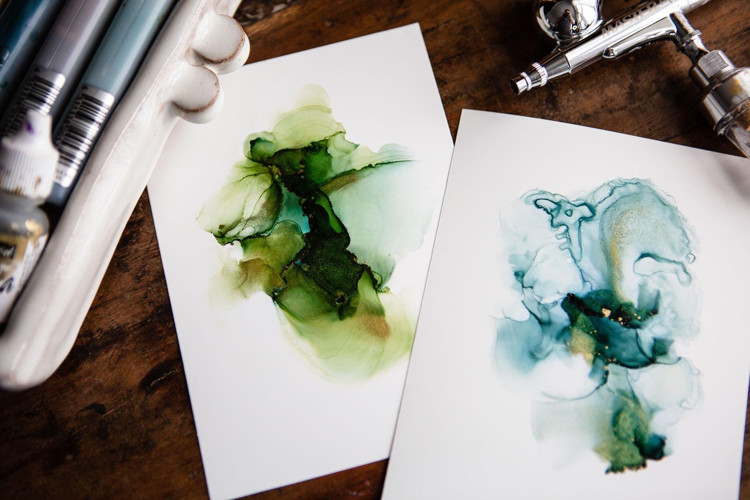 Alcohol Inks: The Basics for Creating Wispy Abstracts - image 1 - student project