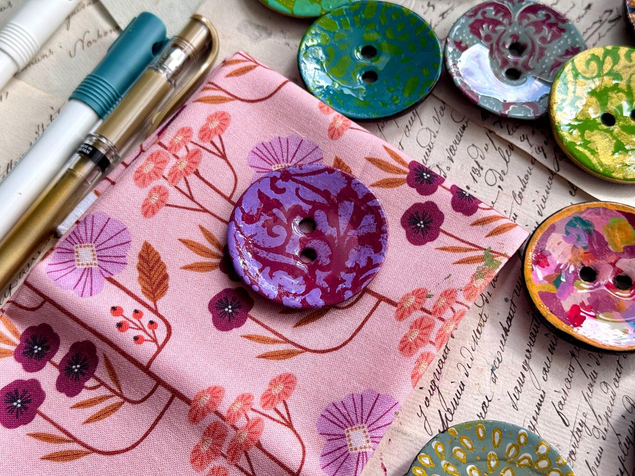 Bold & Beautiful: DIY Painted Wood Buttons for Art Journals - image 2 - student project