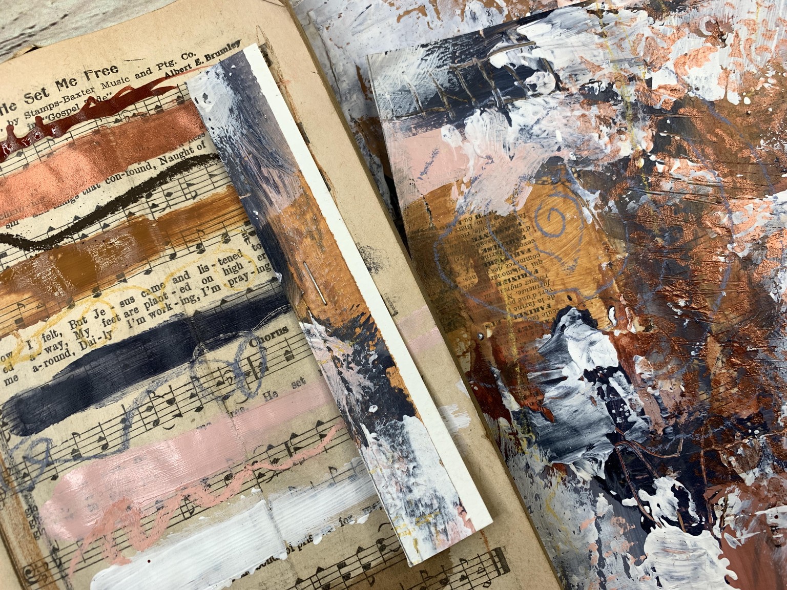 Abstract Painting Adventures - Adding collage elements in your work - image 3 - student project