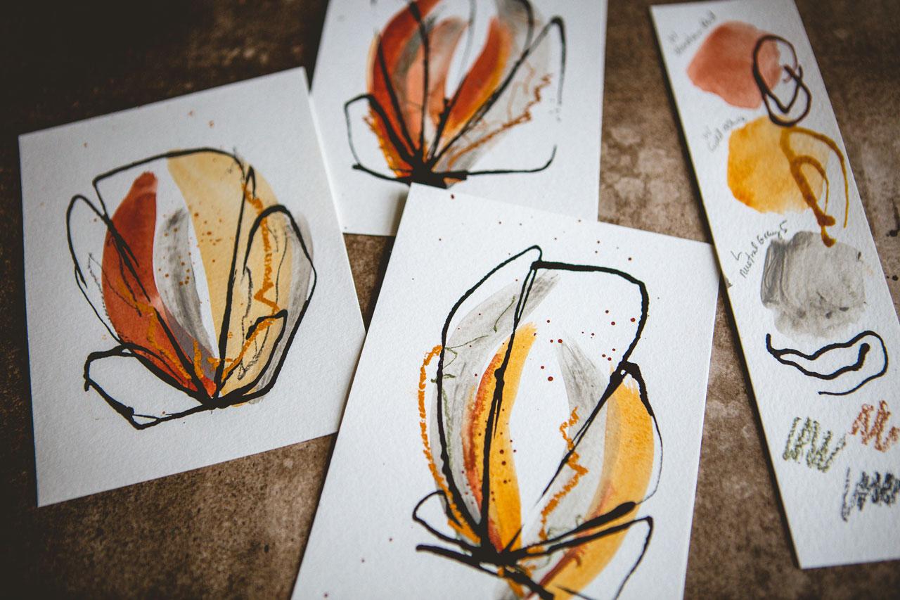 Floral Abstracts - Learn To Create Beautiful, Simple, Elegant Abstracts With A V - image 2 - student project