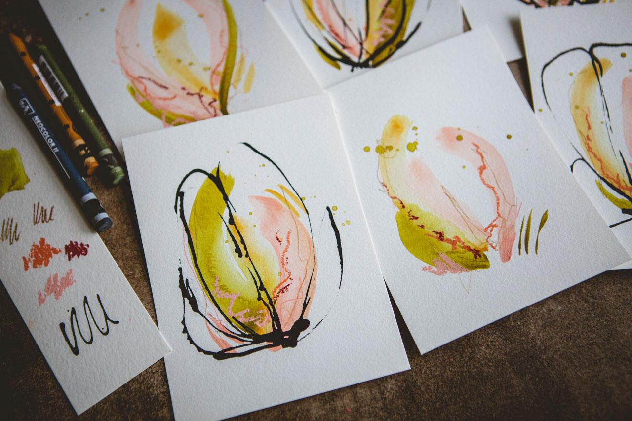 Floral Abstracts - Learn To Create Beautiful, Simple, Elegant Abstracts With A V - image 1 - student project