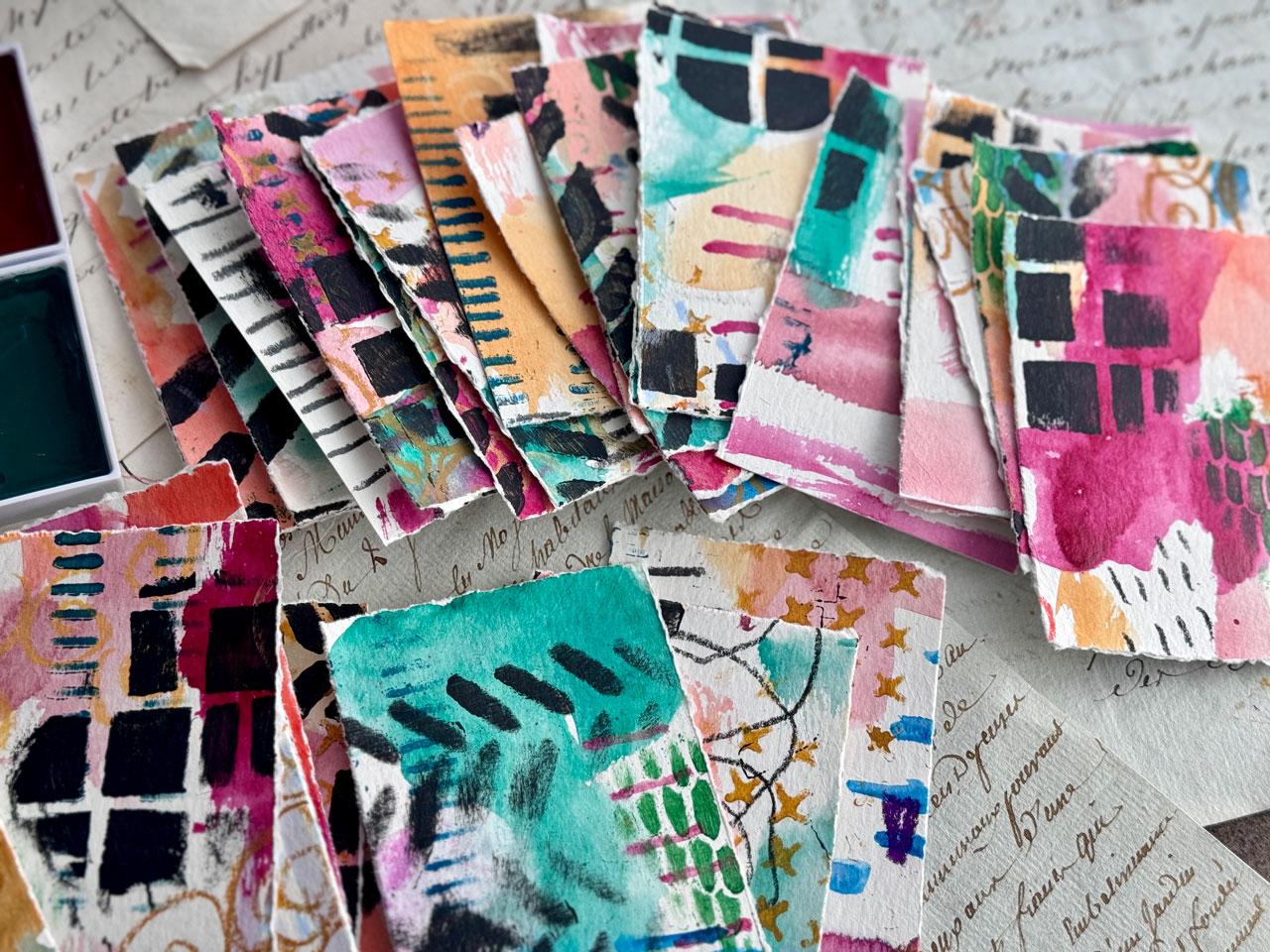 Master Mark-Making Like Klimt: 60 Art Prompts for Mixed Media Magic Class - image 2 - student project