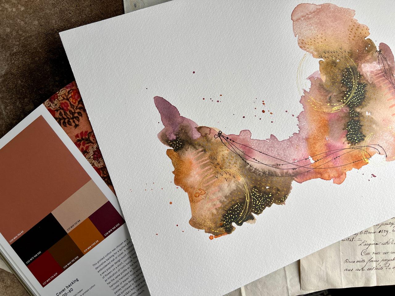 Brushing Through History: Abstract Painting with Historical Color Palettes - image 3 - student project