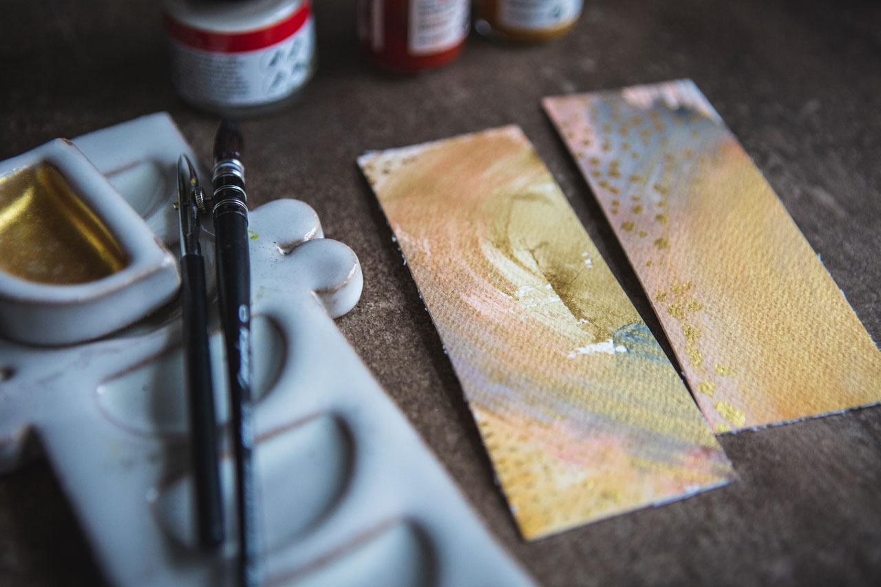 Intuitive Painting: Creating Abstracts In Acrylic Inks & Gold Mica Ink - image 3 - student project