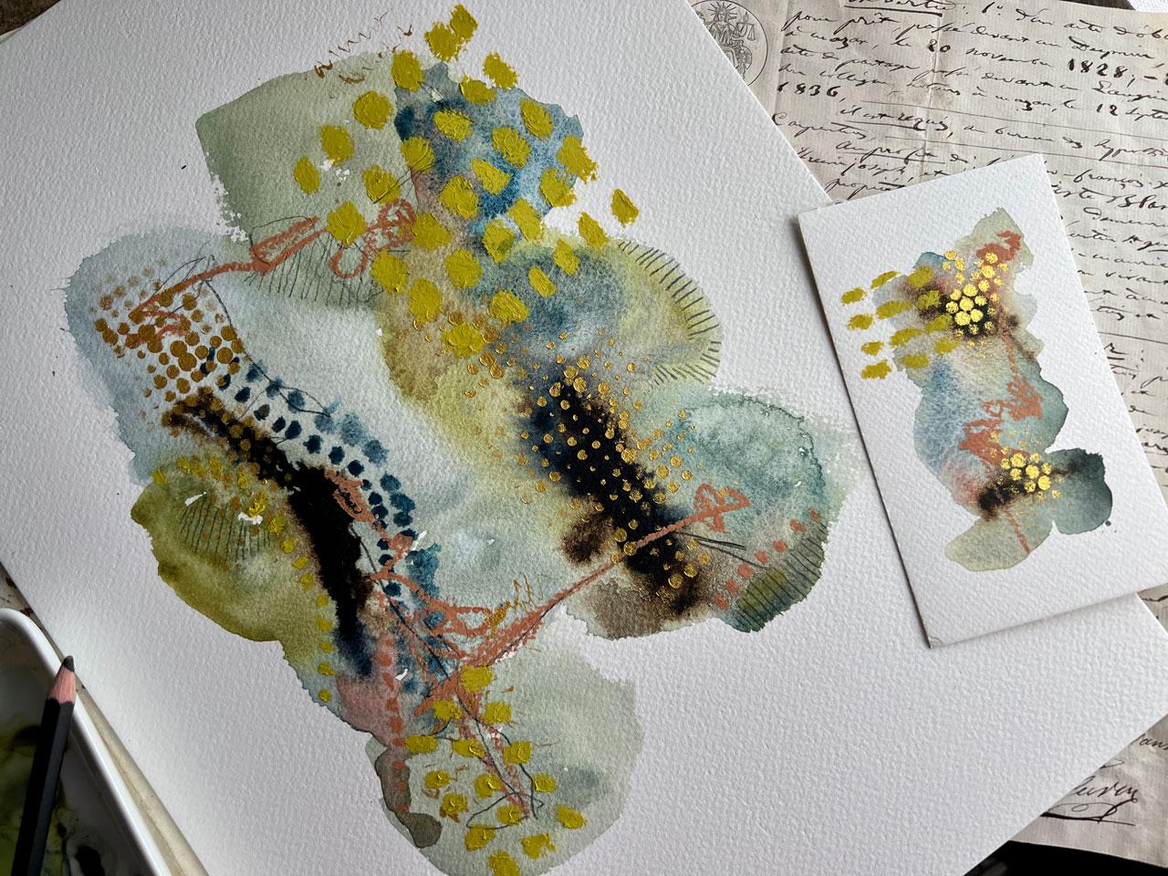 Blend, Flow, and Create: Learn to Create Beautiful Mixed-Media Abstracts - image 1 - student project