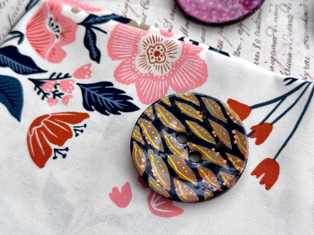 Bold & Beautiful: DIY Painted Wood Buttons for Art Journals - image 4 - student project