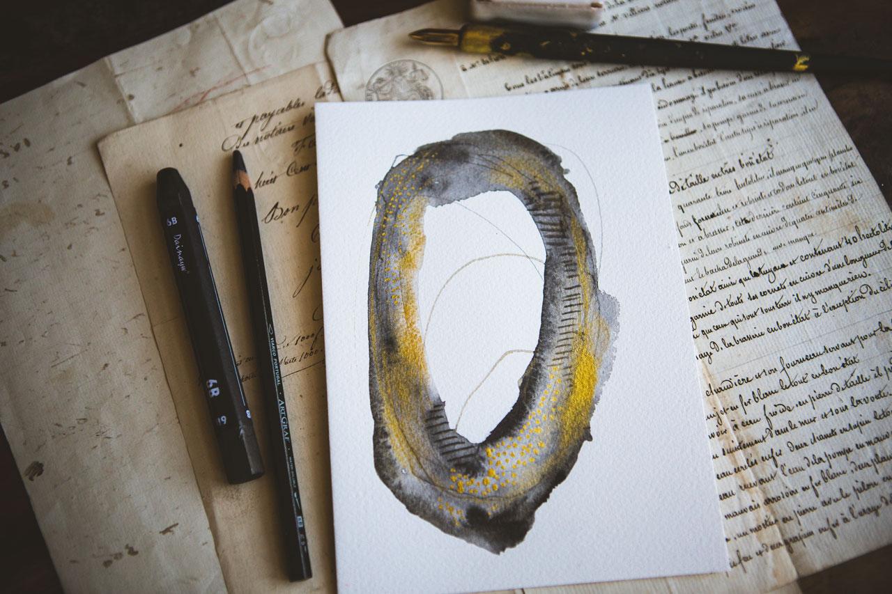 Graphite & Gold: Create Interesting Abstracts in a Limited Color Palette - image 3 - student project
