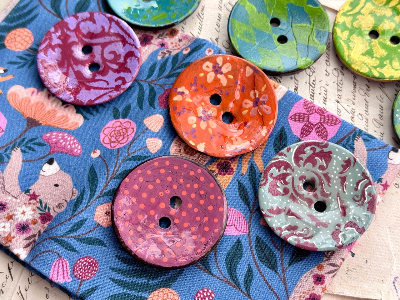 Bold & Beautiful: DIY Painted Wood Buttons for Art Journals - image 3 - student project