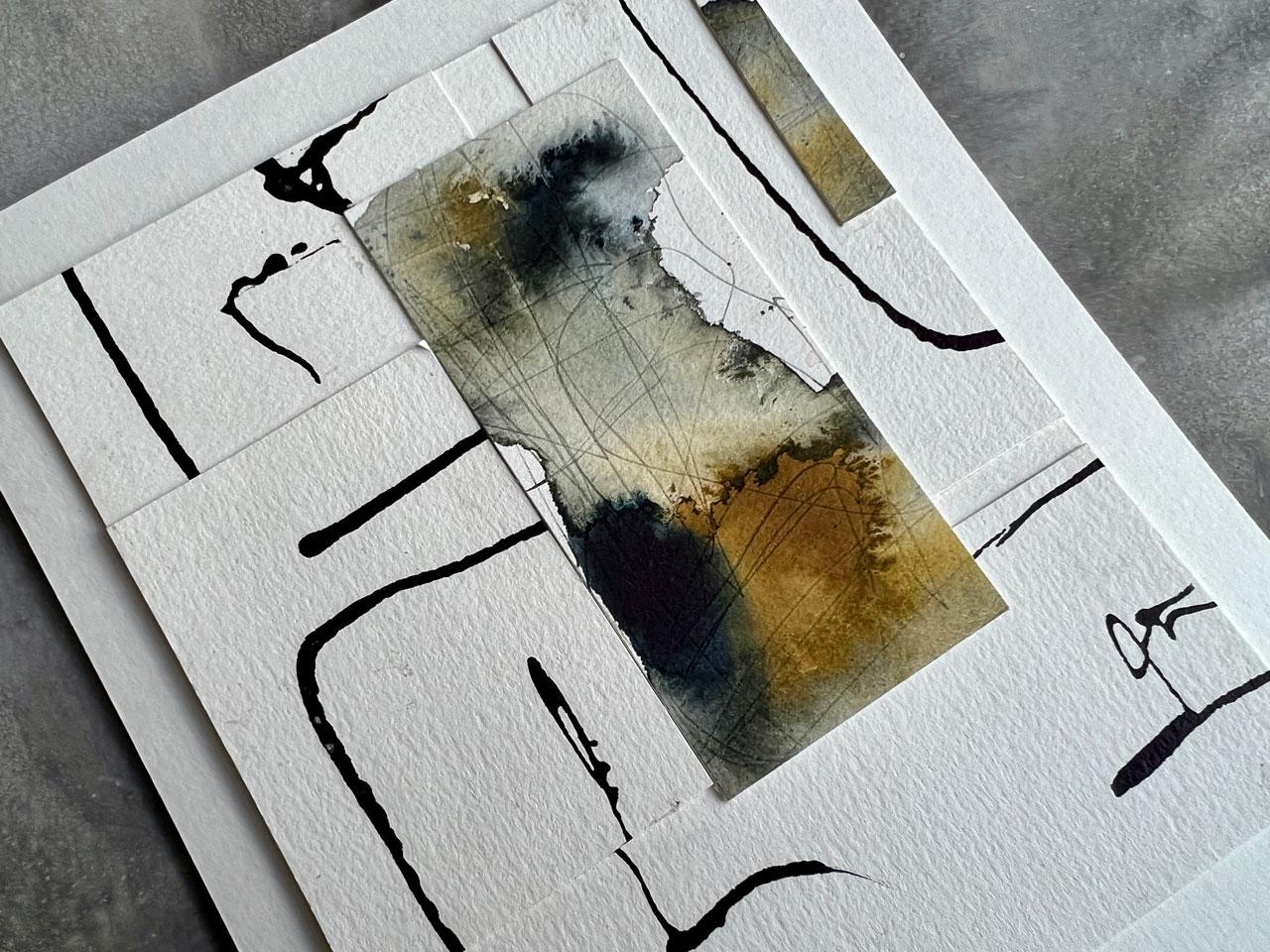 Junk Art Collage Abstracts - Creating New Art from Old Art You Don't Love - image 2 - student project