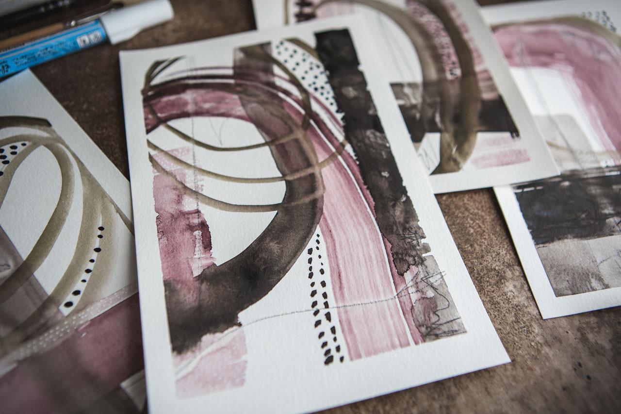 Intuitive Painting: Creating Abstracts with E-Sumi Ink Watercolors - image 3 - student project
