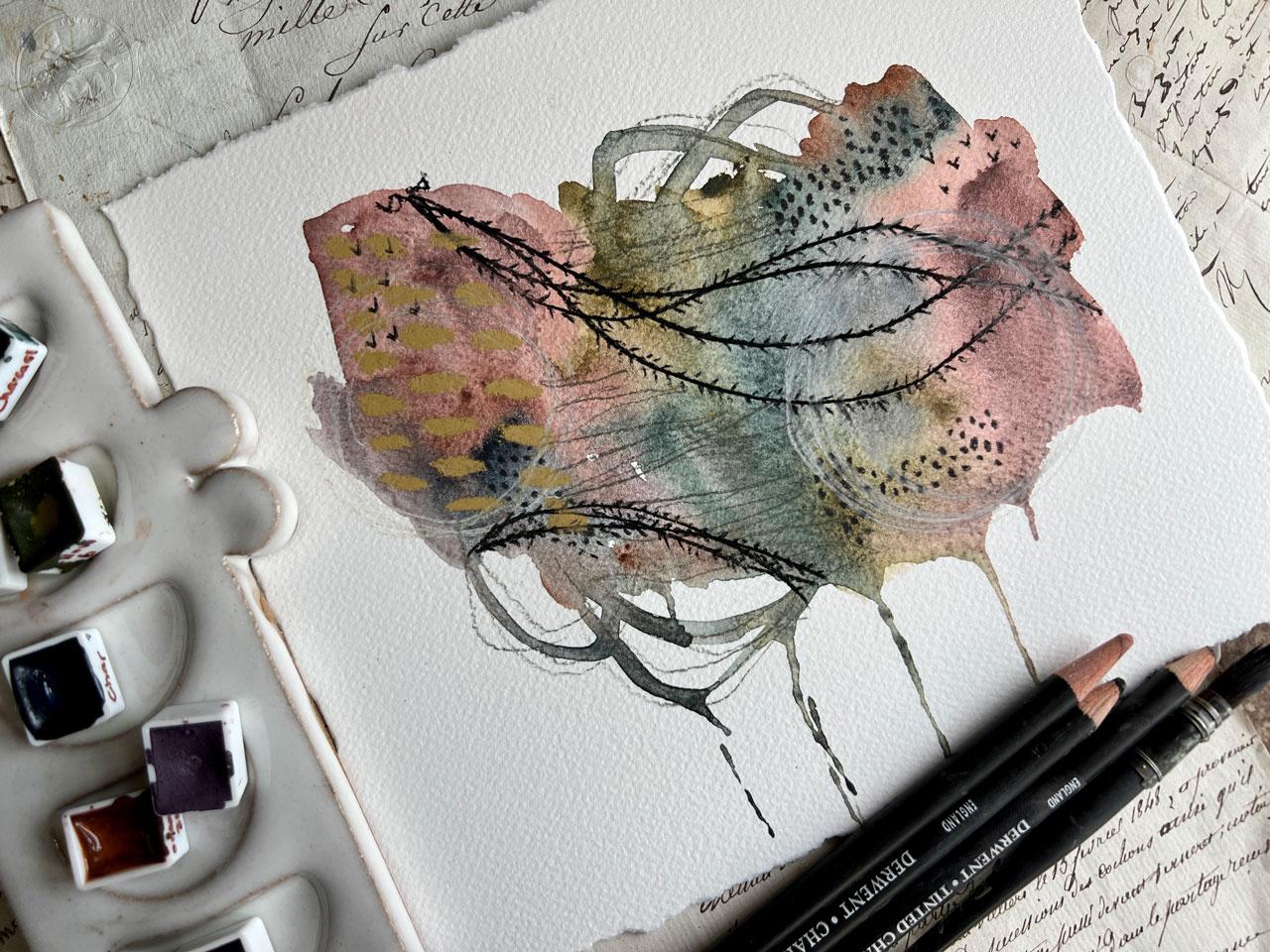 Painting with Charcoal: Abstract Techniques and Color Play - image 3 - student project