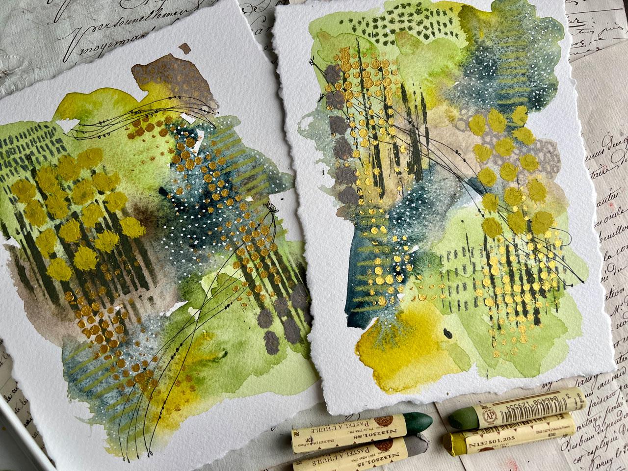 Brushing Through History: Abstract Painting with Historical Color Palettes - image 2 - student project