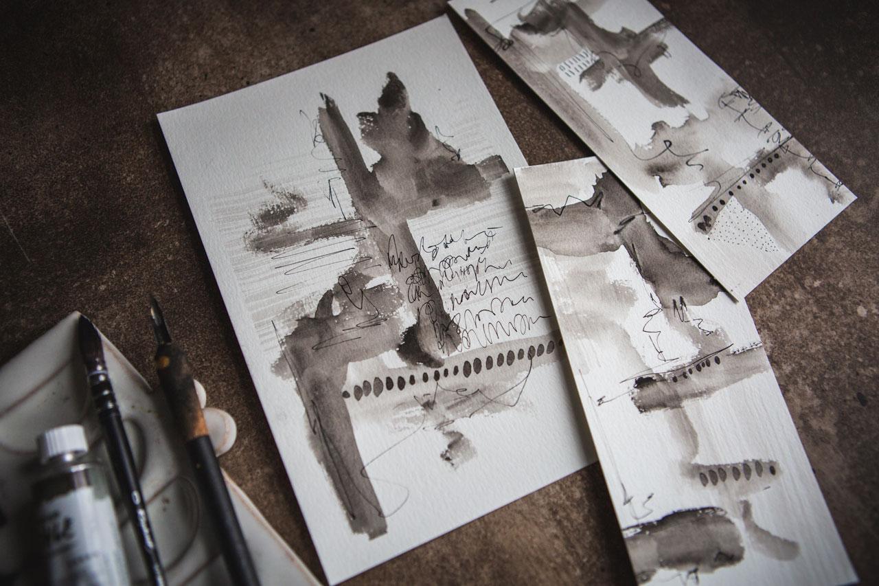 Intuitive Painting: Creating Abstracts In Liquid Charcoal & India Ink - image 2 - student project