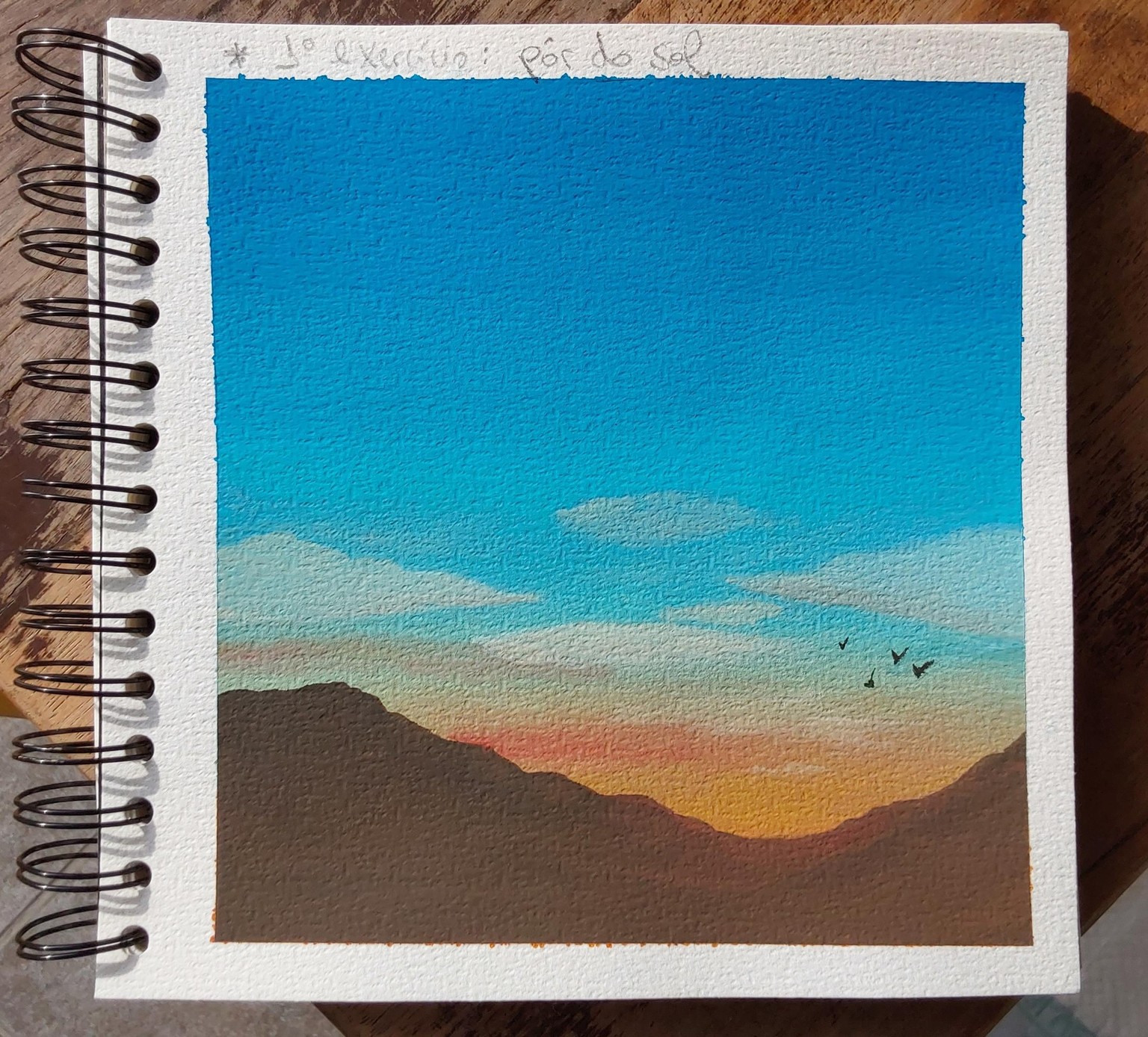 Pôr do sol em guache - image 1 - student project