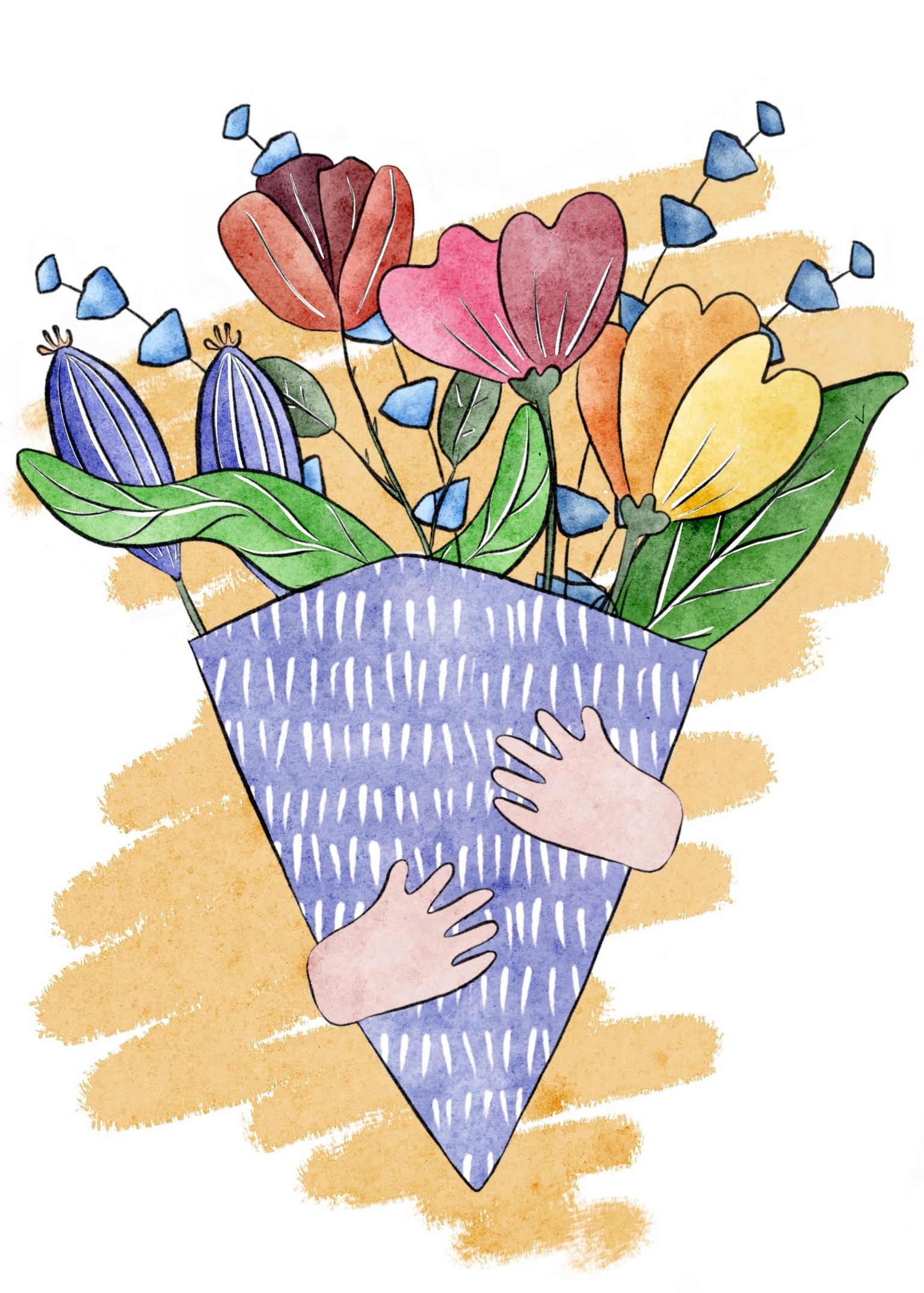 Watercolor florals - image 2 - student project
