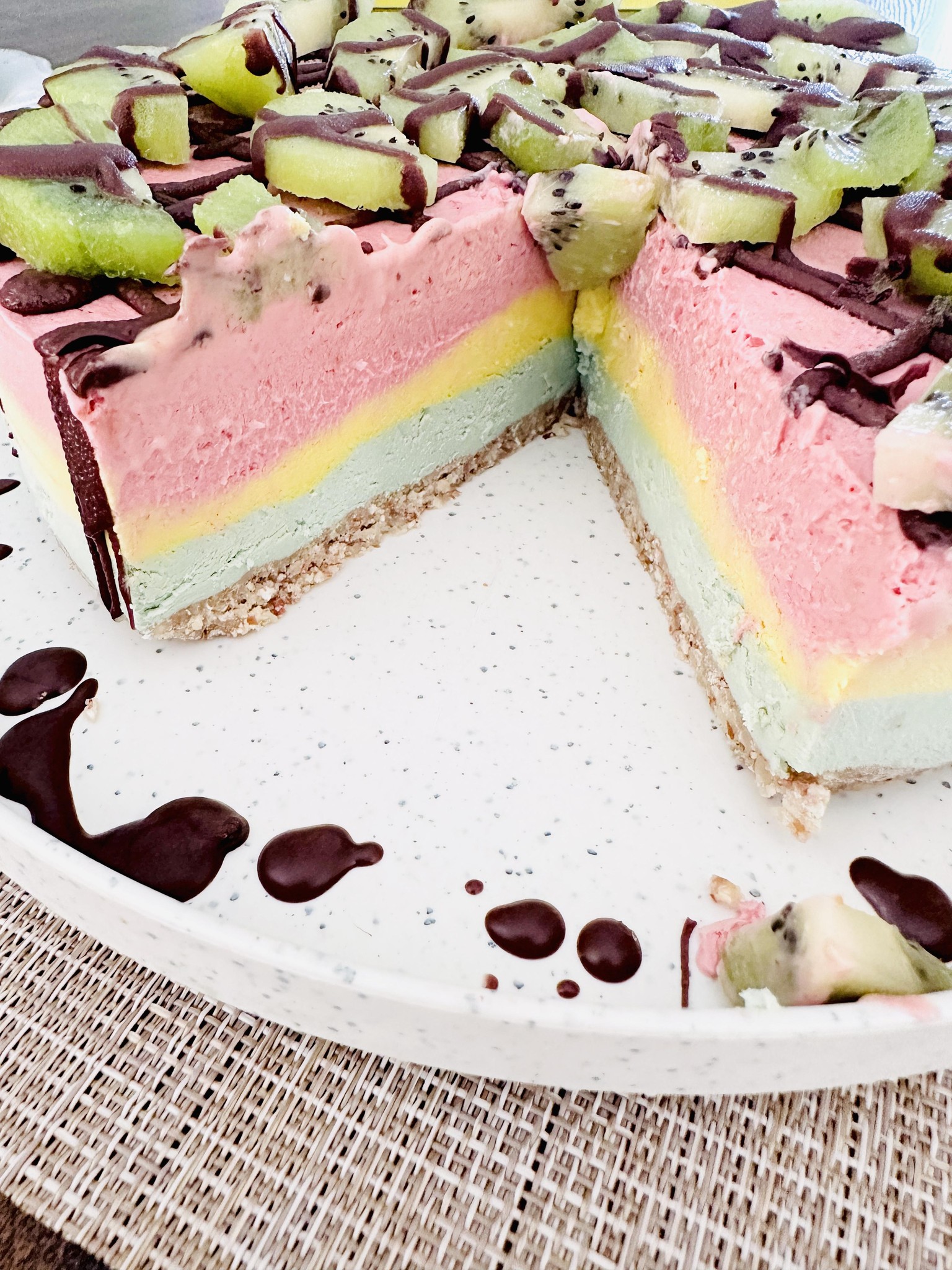 My lime-Strawberry Cheesecake - image 2 - student project