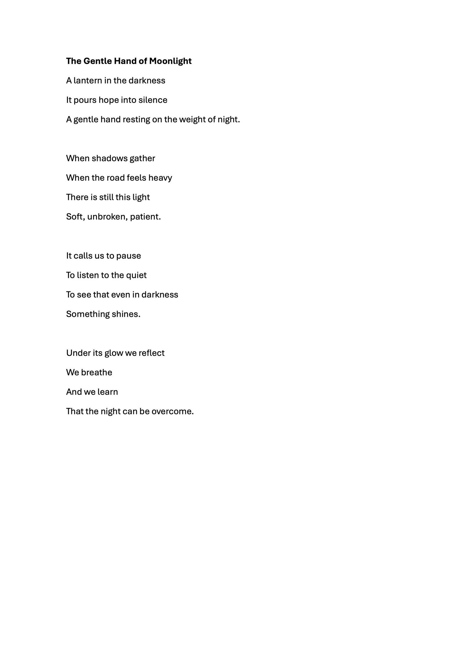 The Gentle Hand of Moonlight - image 2 - student project