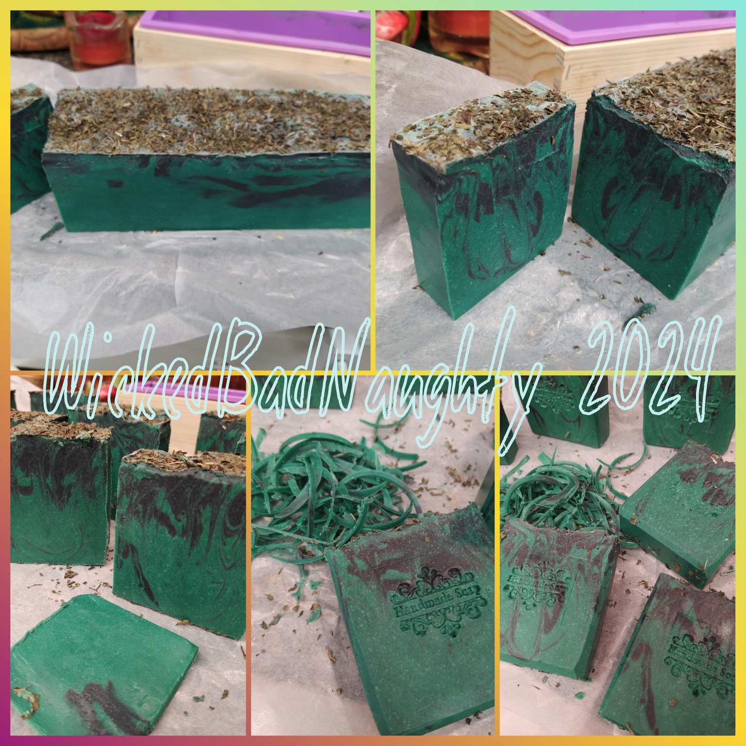 Mint Swirl Lard Soap - image 1 - student project