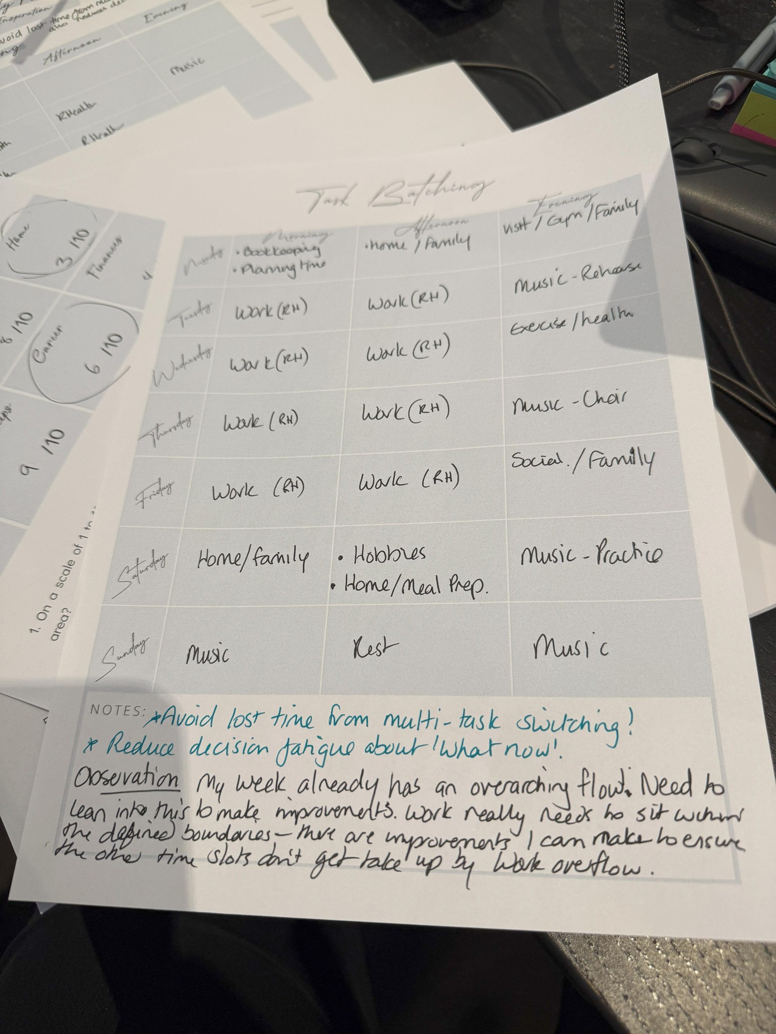 Task Batching Worksheet - image 1 - student project