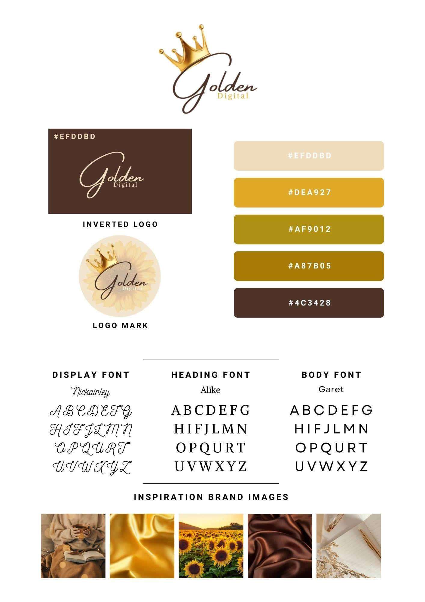Brand Kit for Golden Digital - image 1 - student project