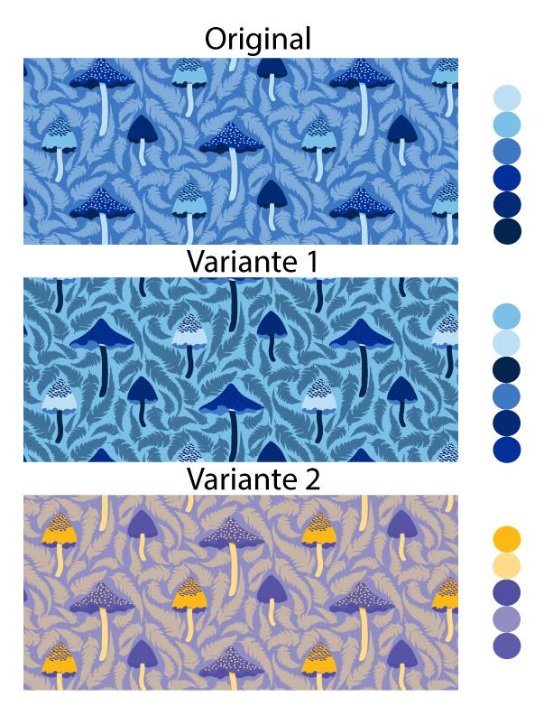 Mushroom pattern and color variation - image 1 - student project