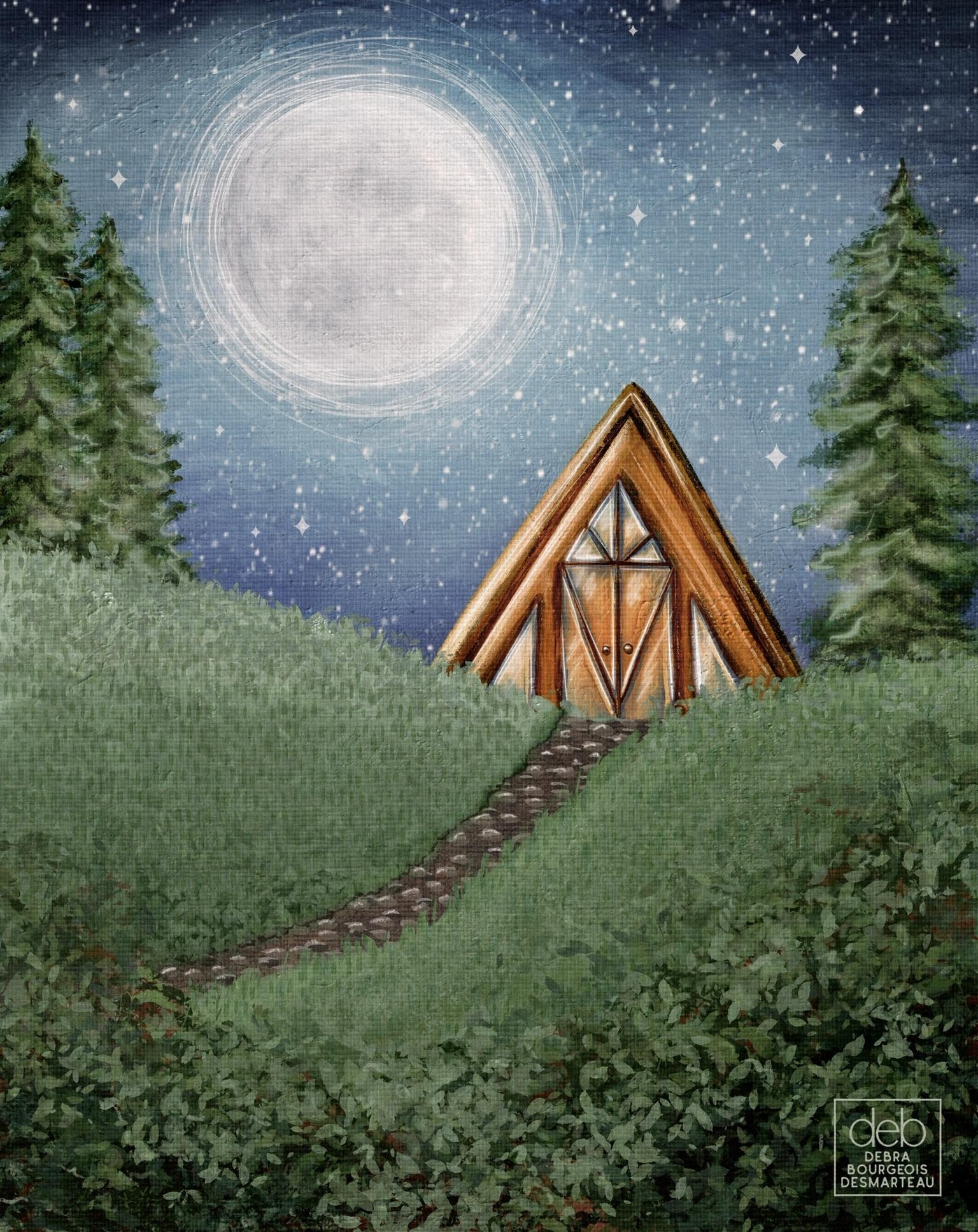 Deb’s Moonlit Cabin in the Woods - image 1 - student project
