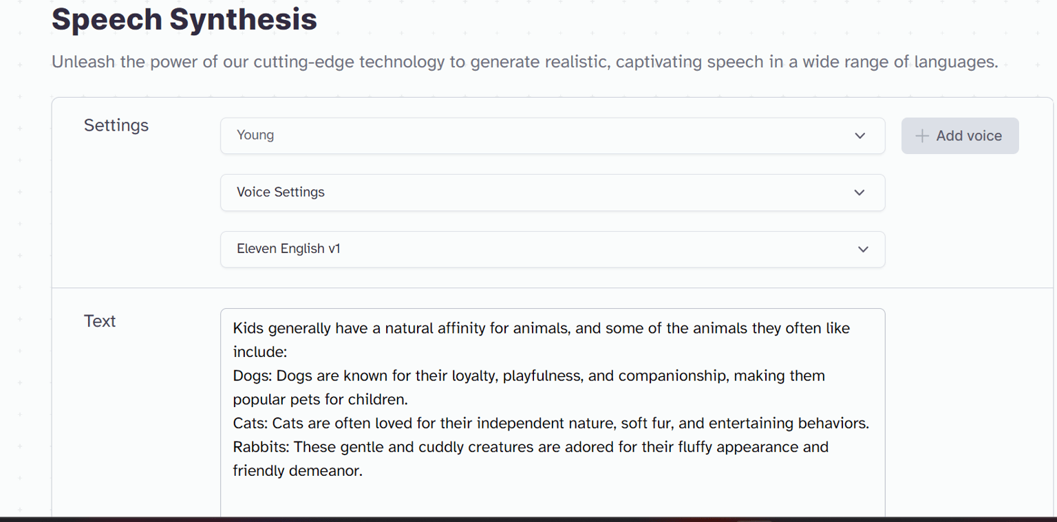 Text to Voice with ElevenLabs - image 1 - student project