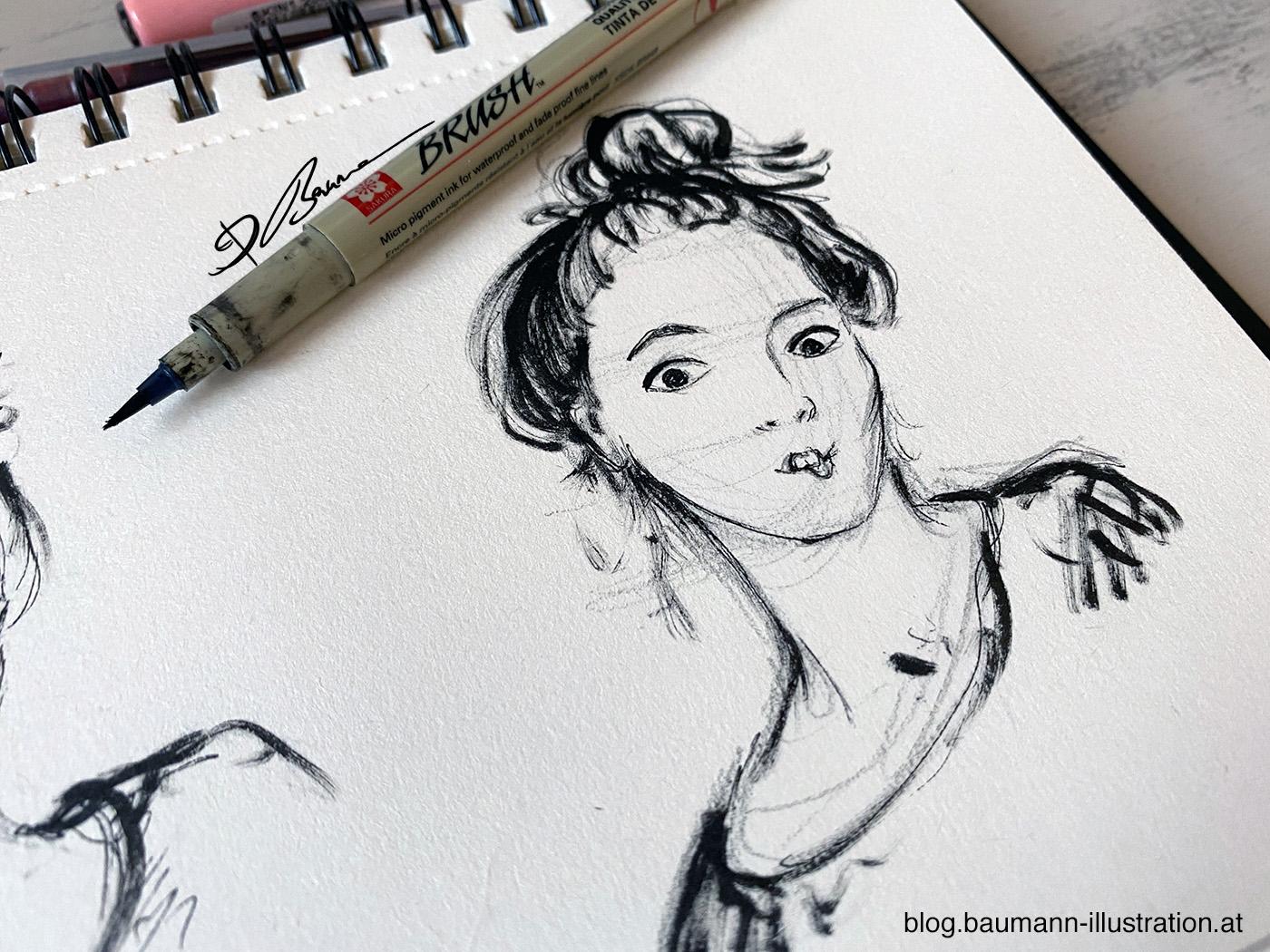 Sketching facial expressions - image 4 - student project