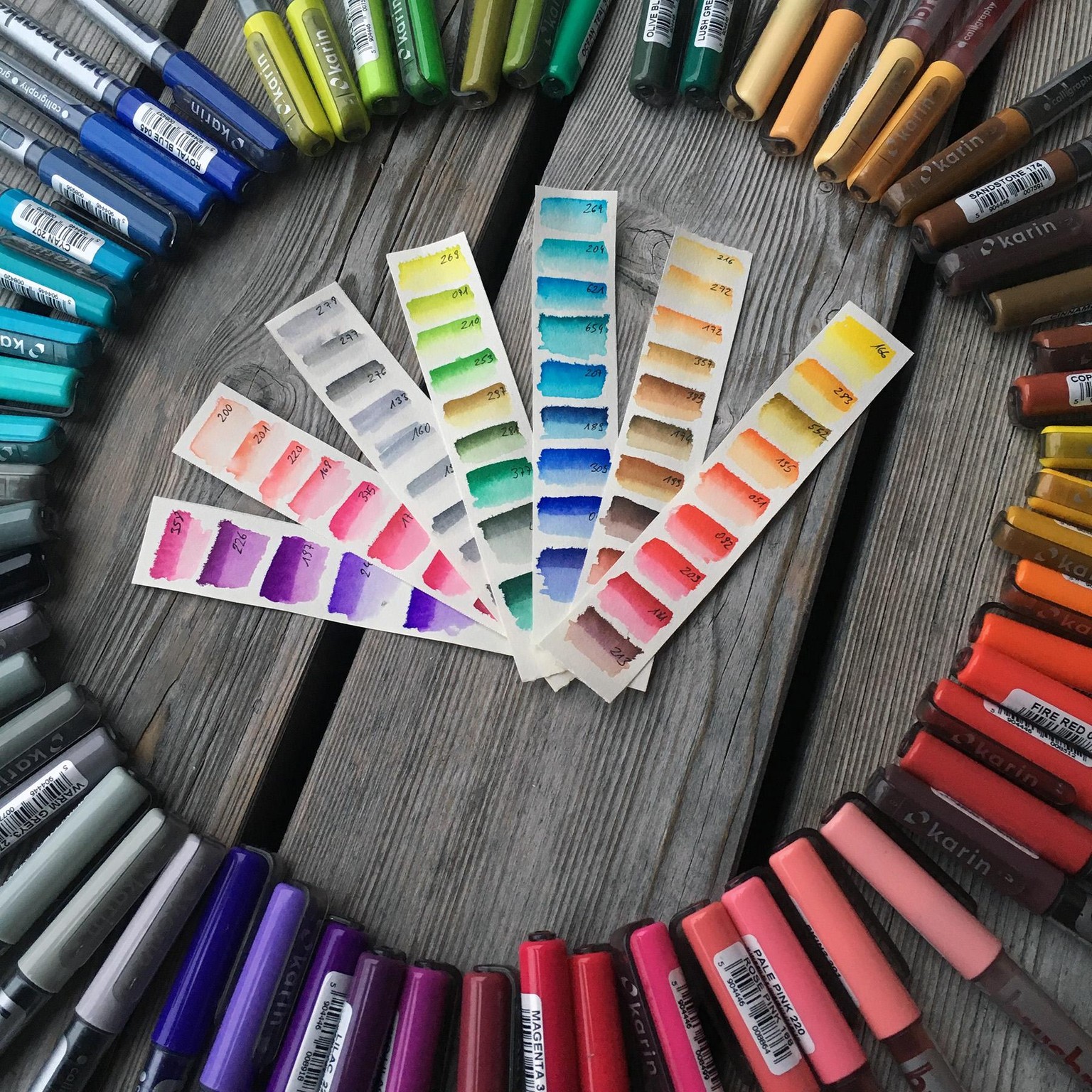 My Color Charts with watercolor brush markers - image 5 - student project