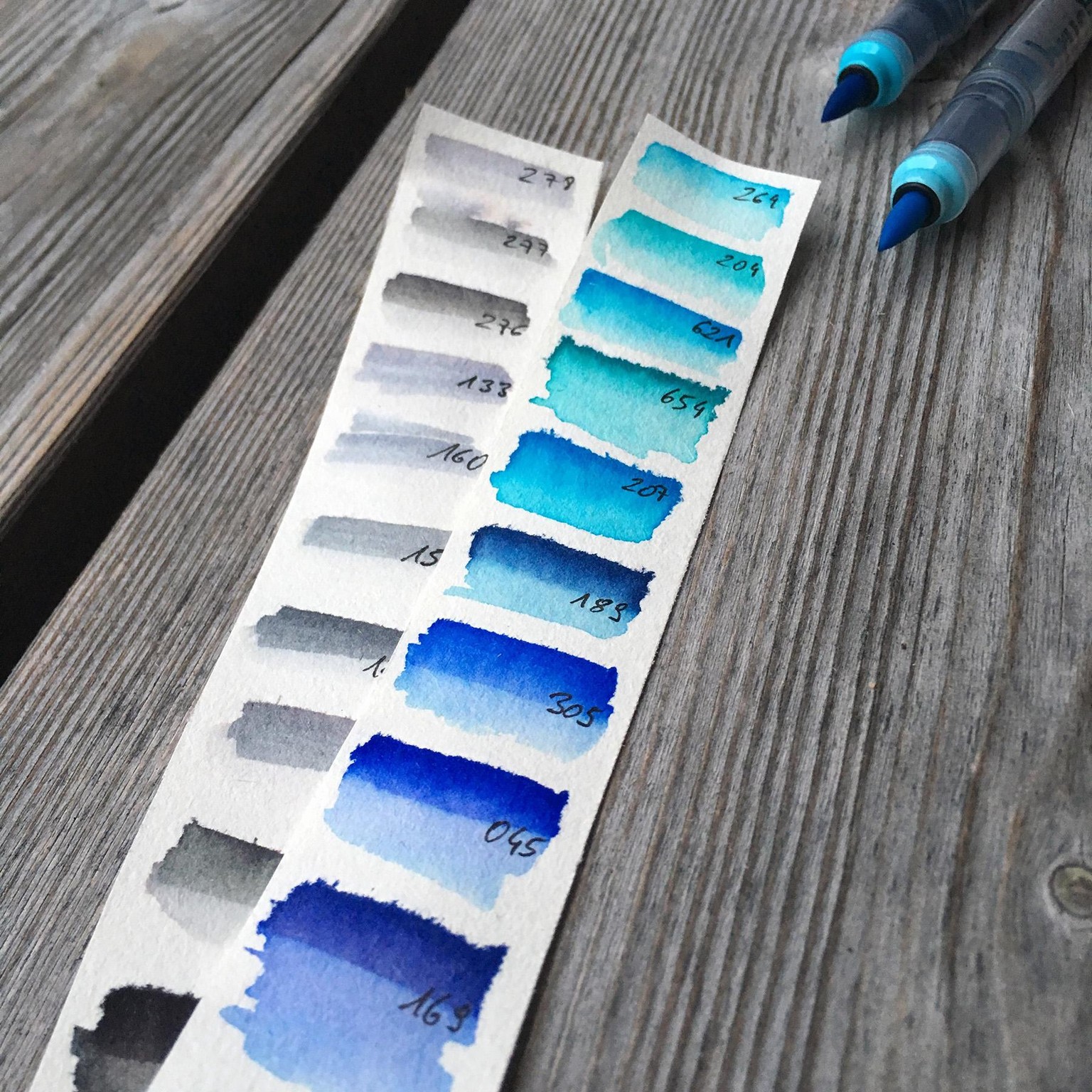 My Color Charts with watercolor brush markers - image 3 - student project