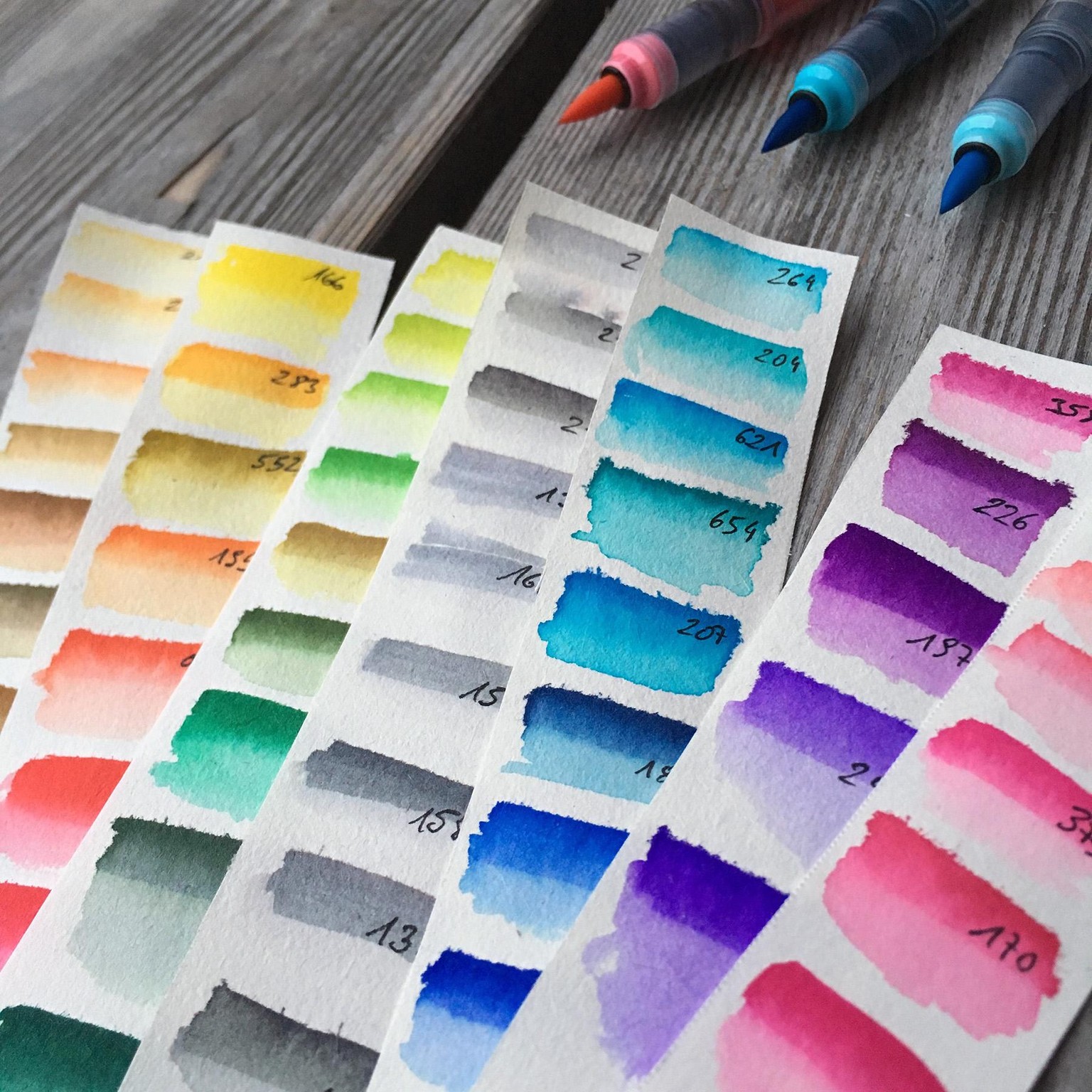 My Color Charts with watercolor brush markers - image 2 - student project