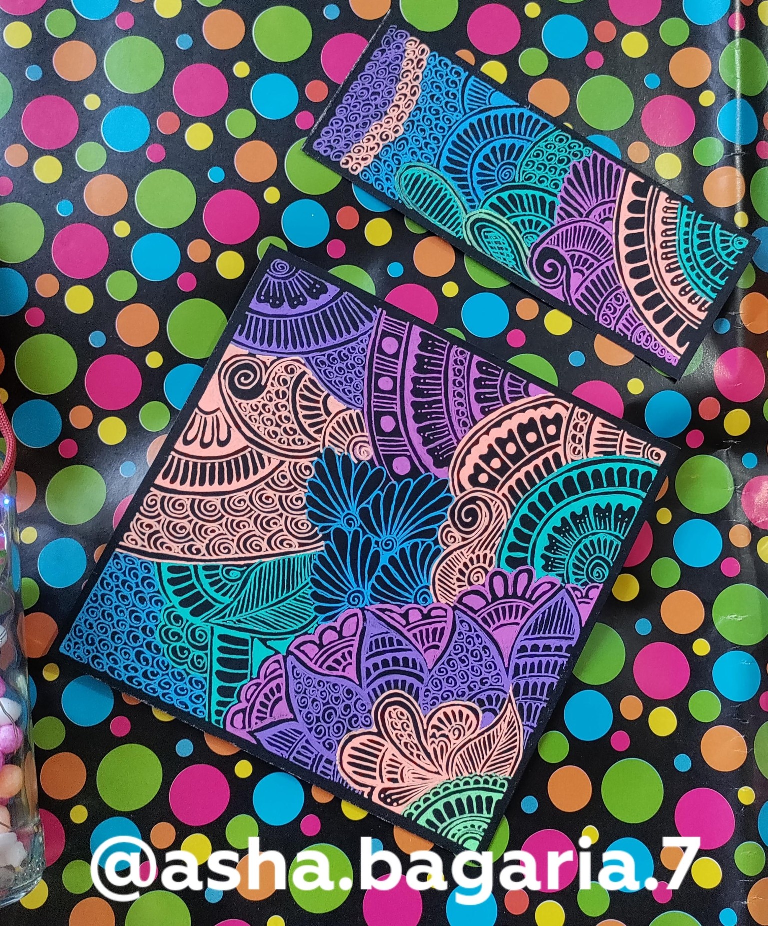 Rainbow pattern doodles - image 3 - student project