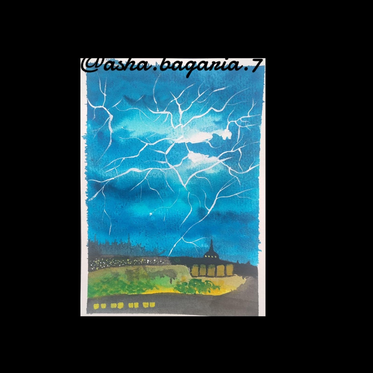 Thunderstorm and lightning landscape - image 1 - student project