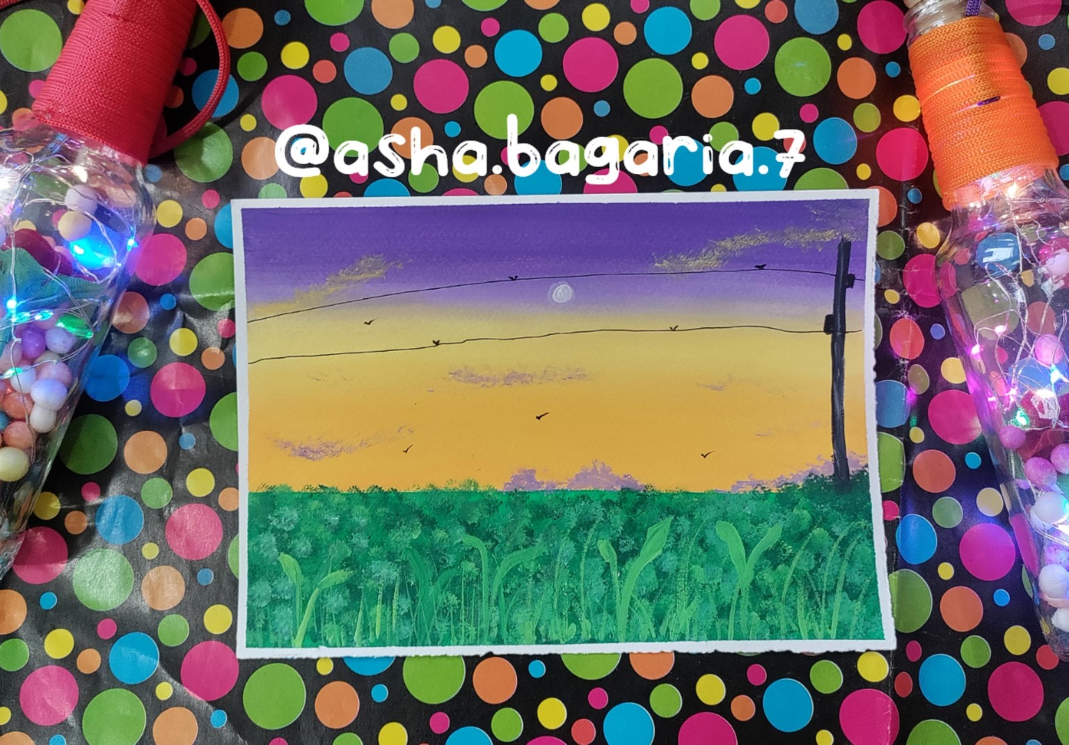 Meadow painting using gouache - image 1 - student project