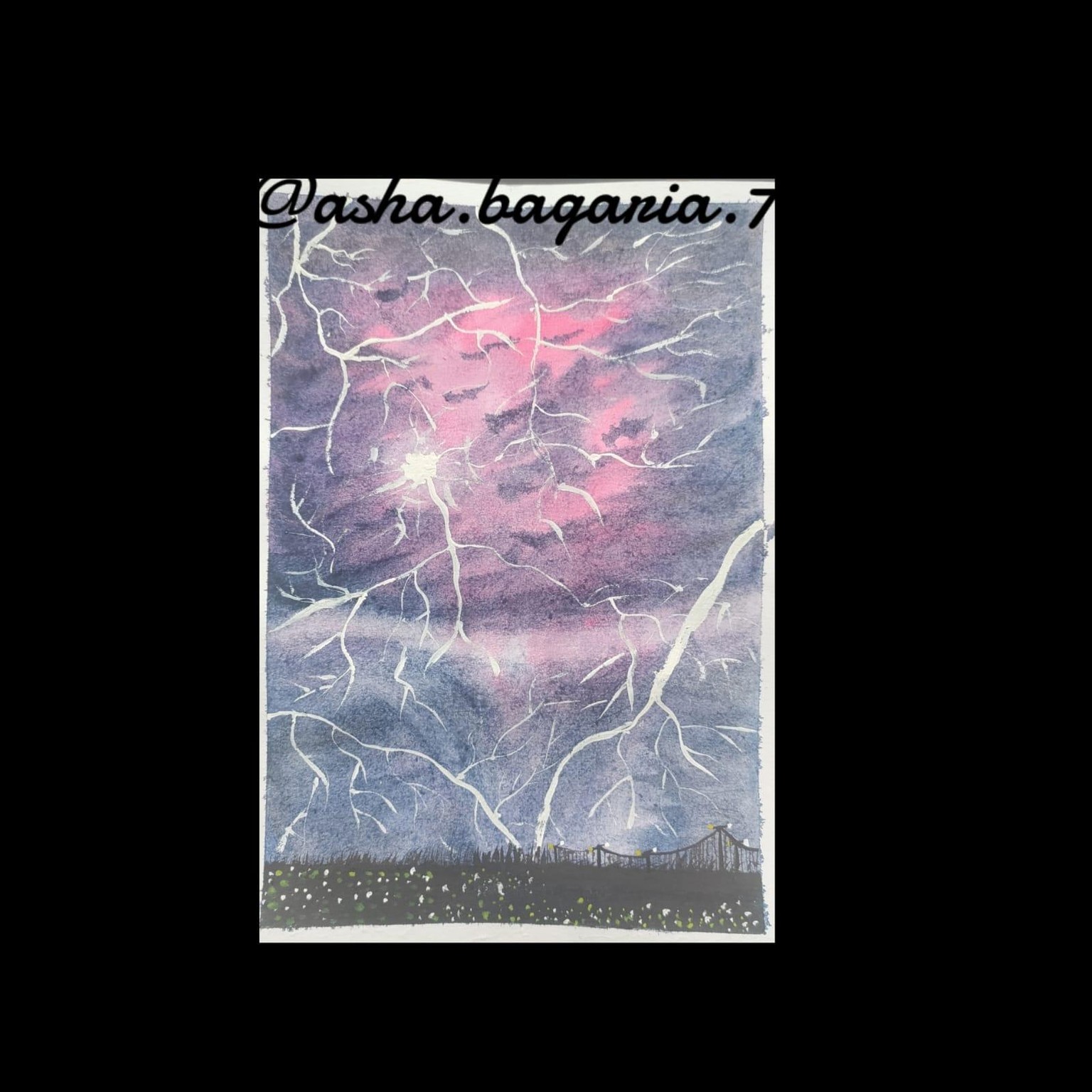 Thunderstorm and lightning landscape - image 2 - student project