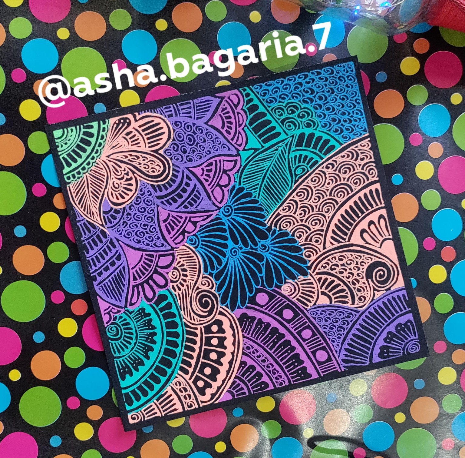 Rainbow pattern doodles - image 2 - student project