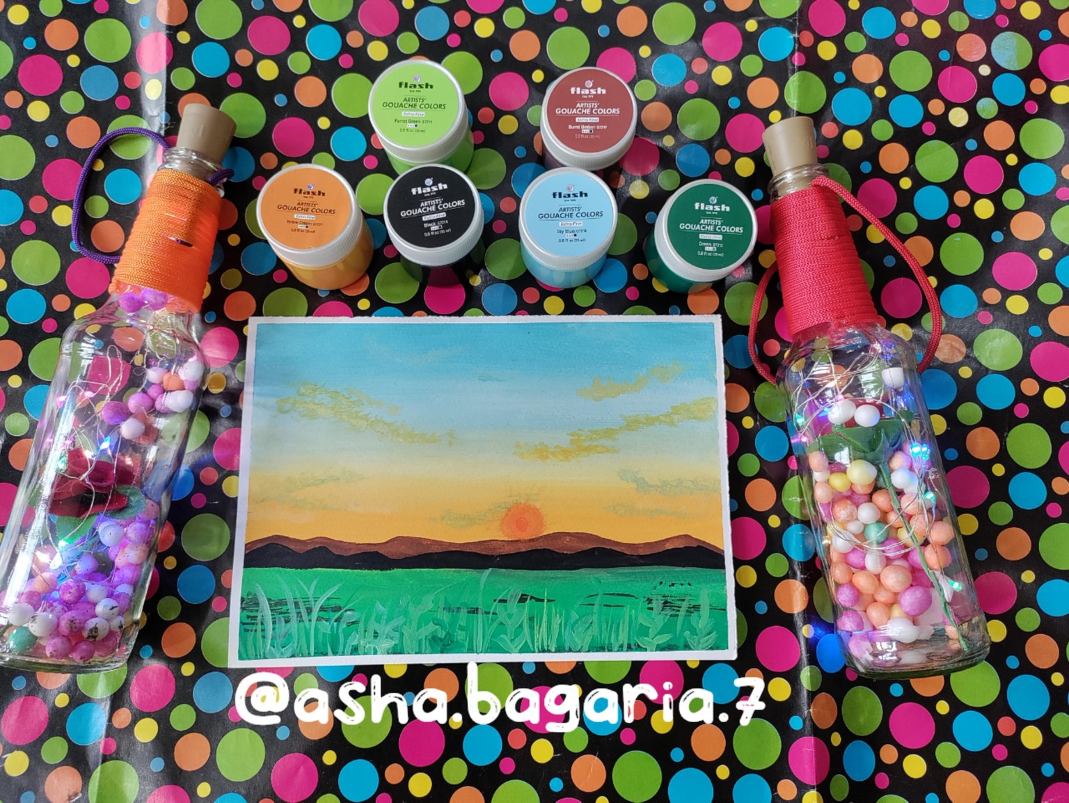 Meadow painting using gouache - image 4 - student project