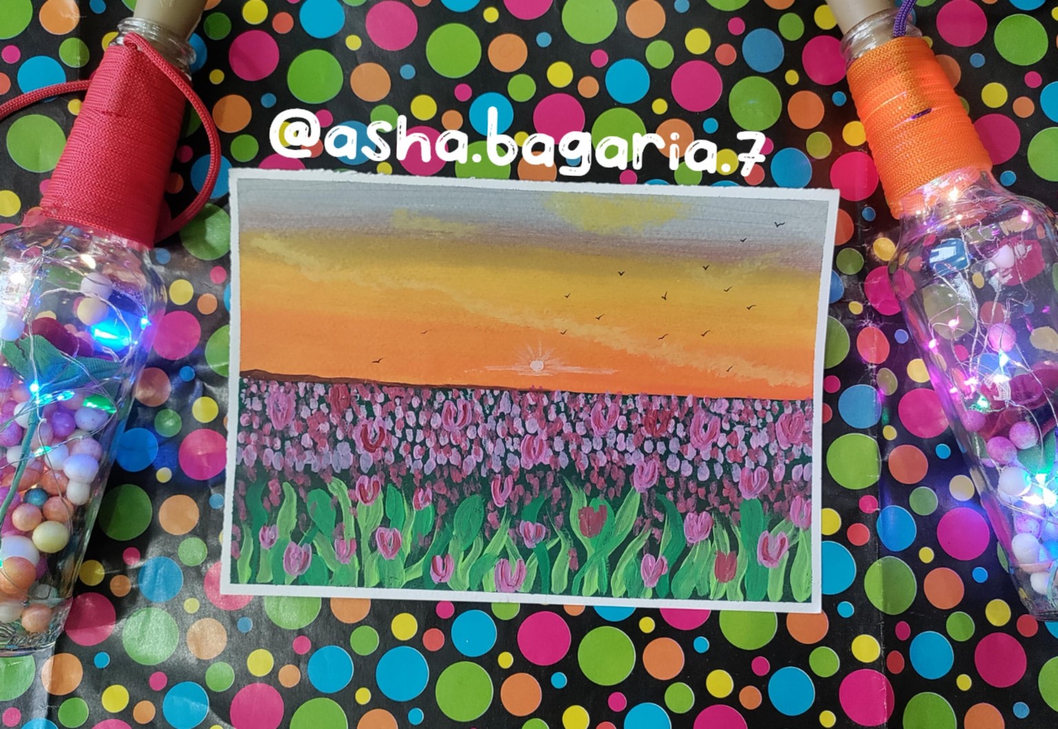 Meadow painting using gouache - image 2 - student project