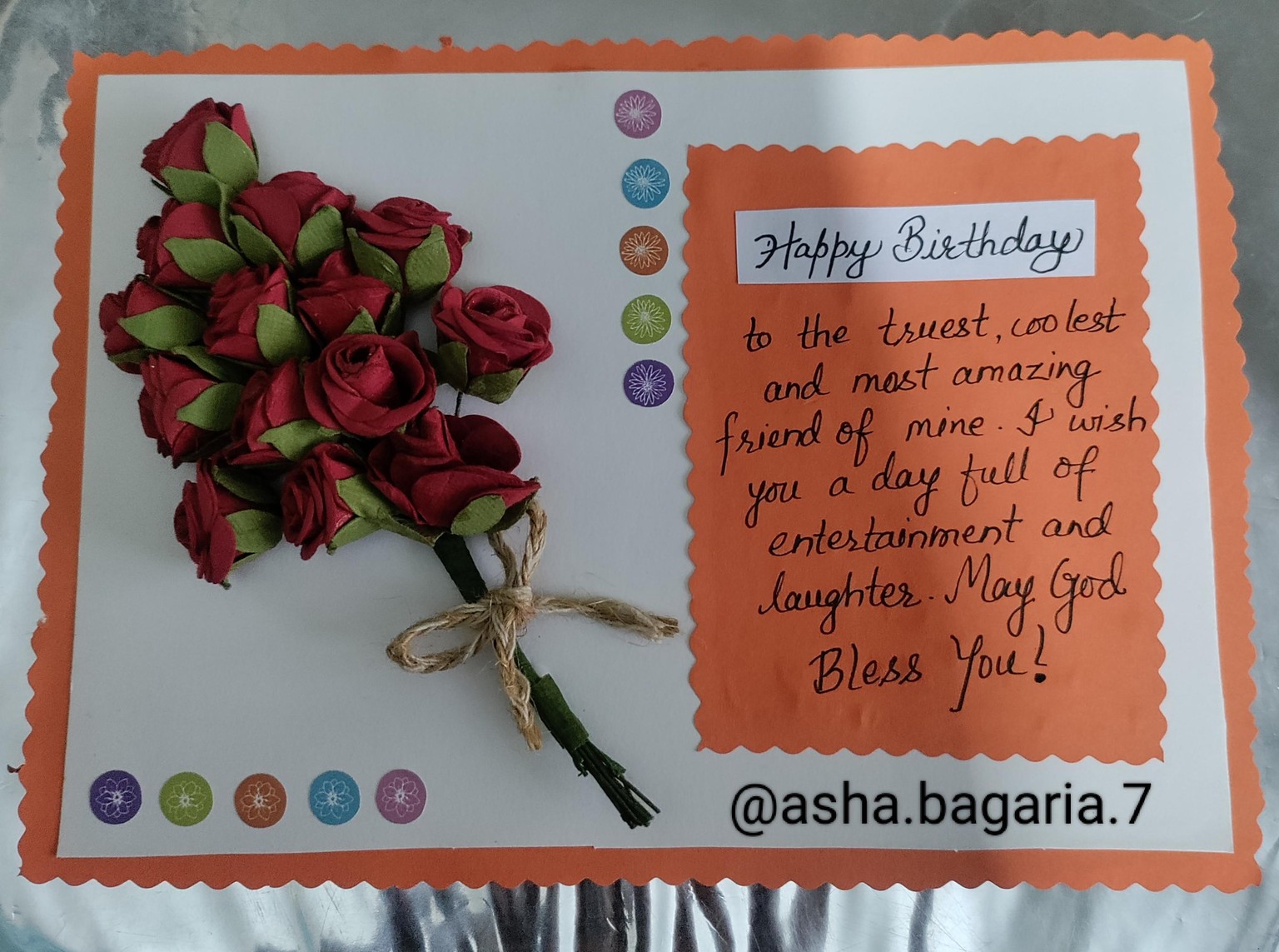 Vintage birthday card - image 1 - student project