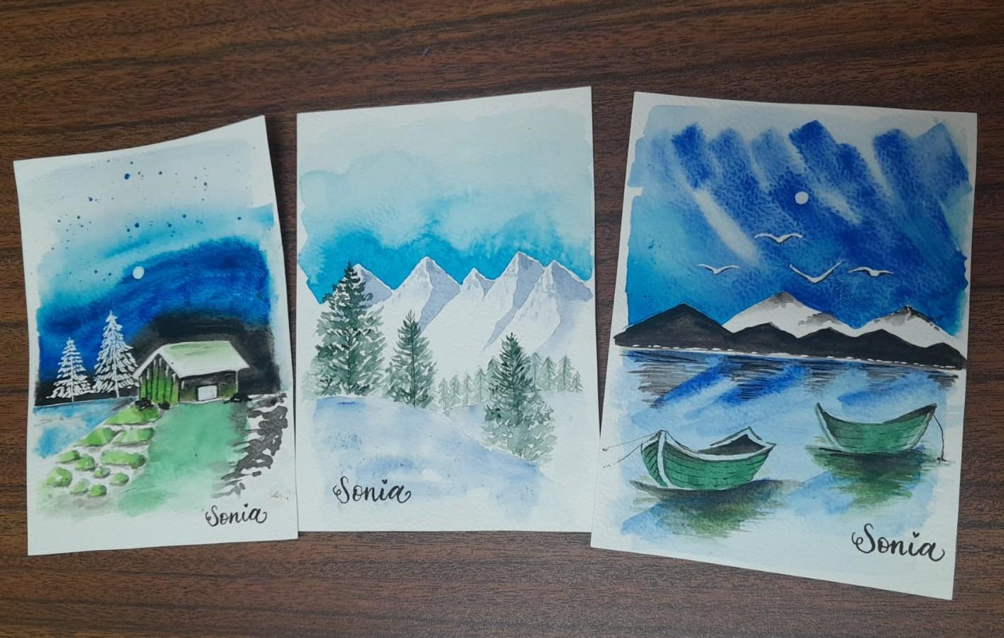 Winter Watercolor - image 1 - student project