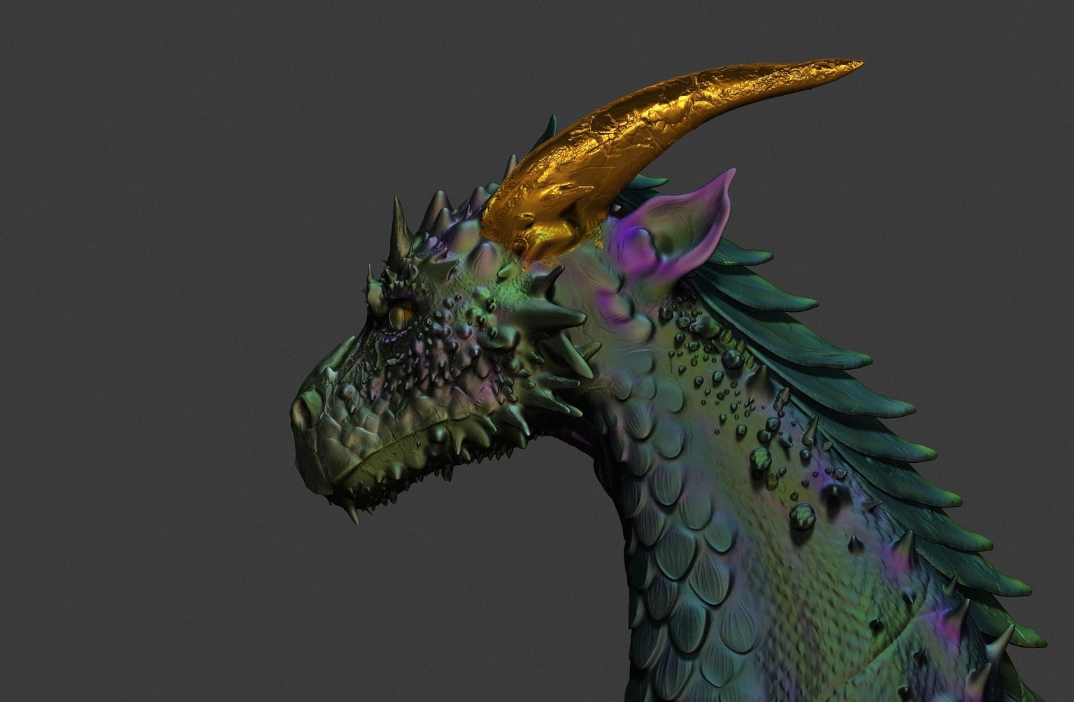 Dragon bust - image 4 - student project