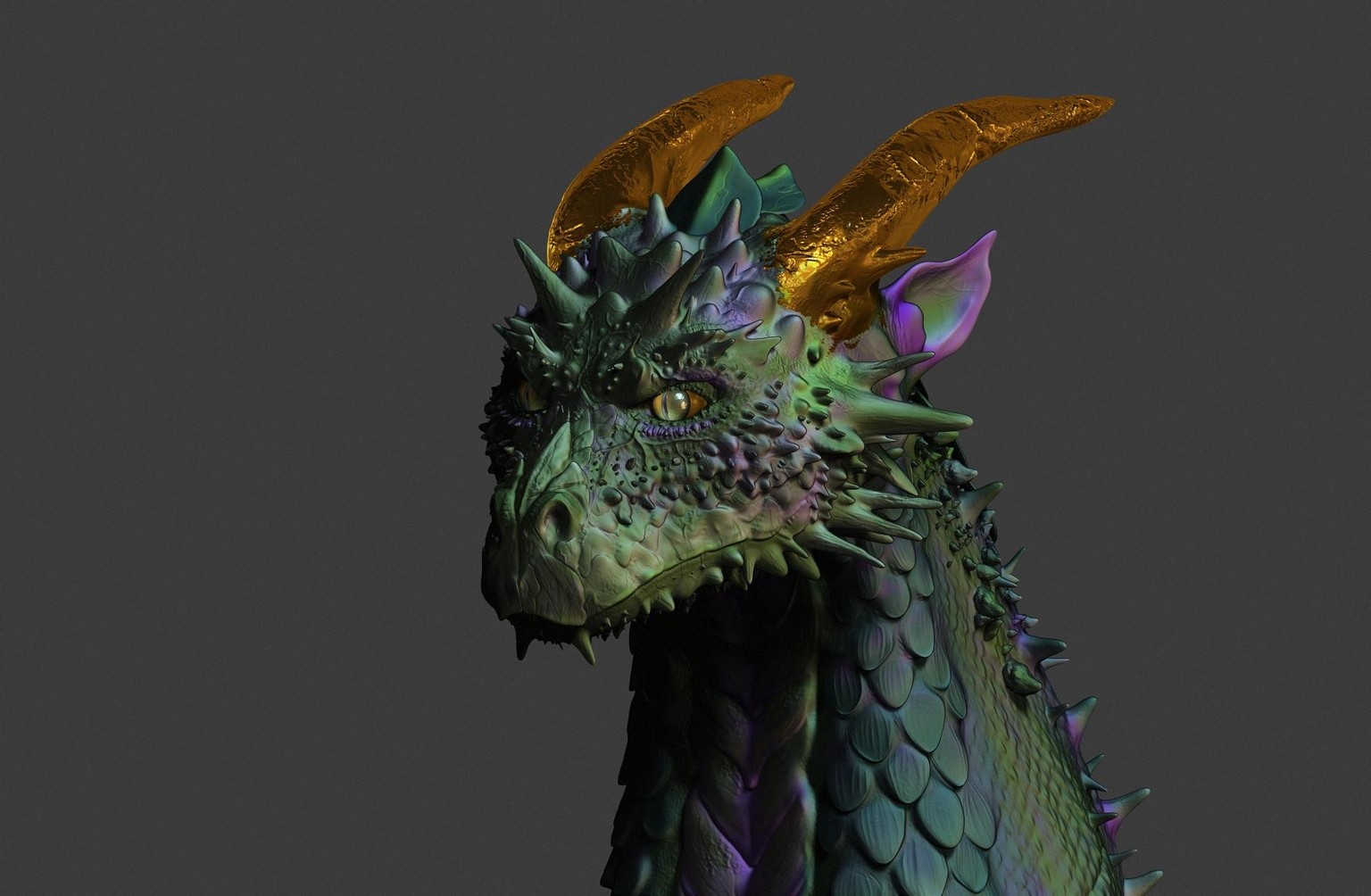 Dragon bust - image 3 - student project