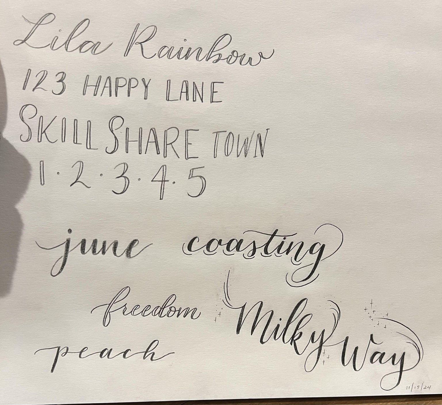 Faux Calligraphy Words :) - image 3 - student project
